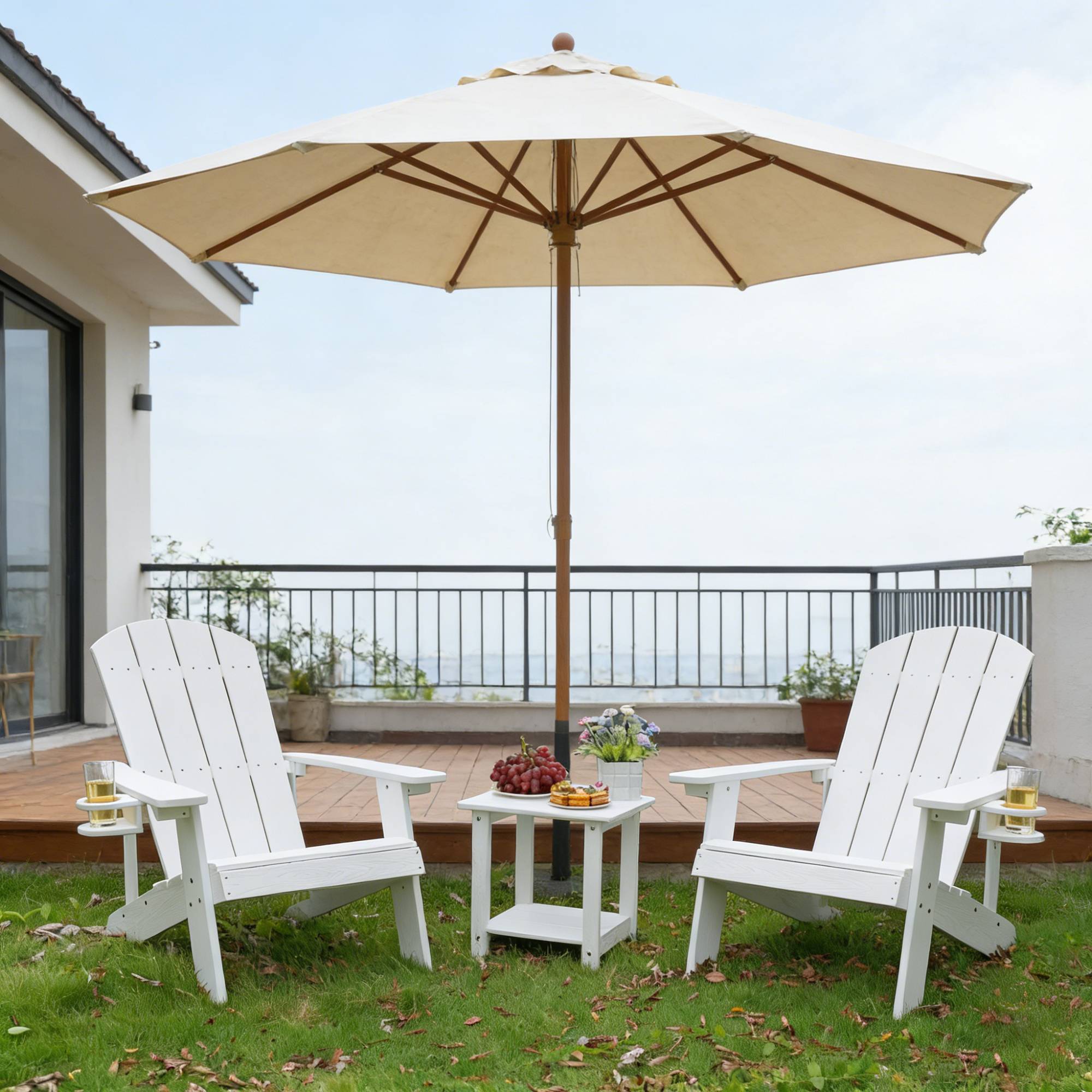 2 Chaises longues extérieures toutes saisons pour patio et jardin