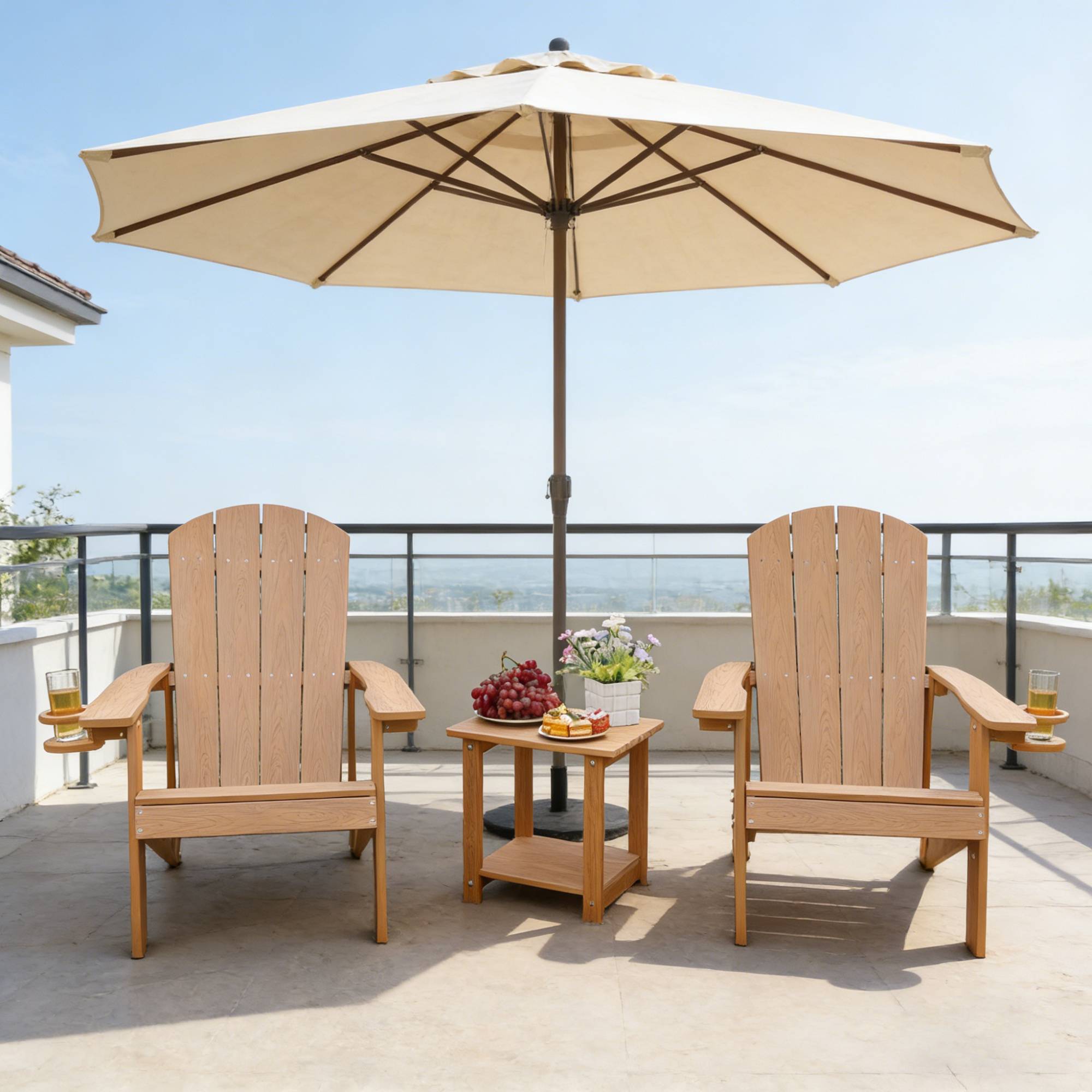 Fauteuils extérieurs 2 pièces, toutes saisons, patio