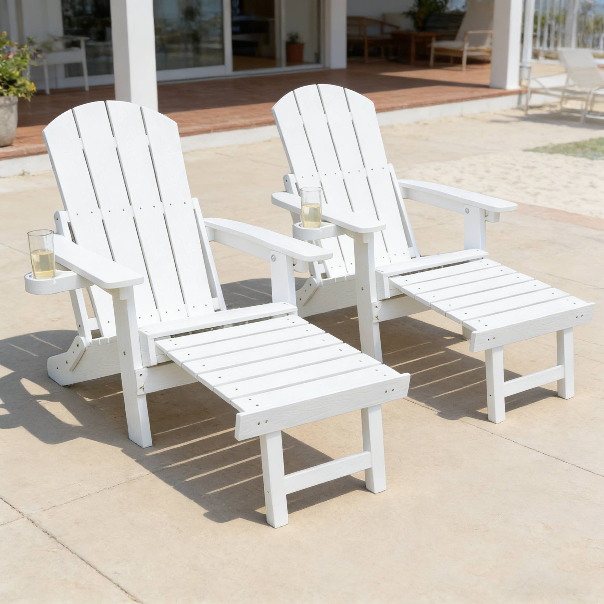Chaises lounge extérieur 2x, 4 saisons