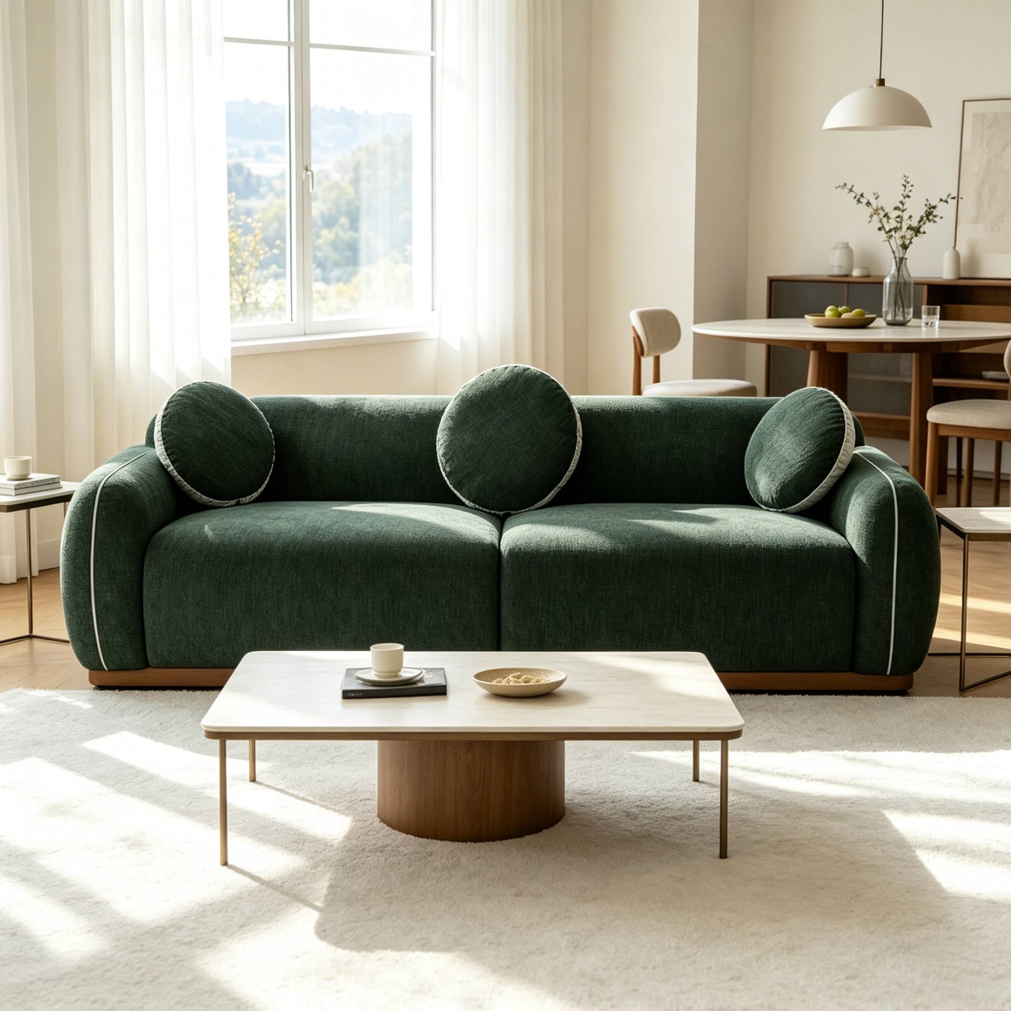 Sofa moderne 3 places, idéal appartement réunions