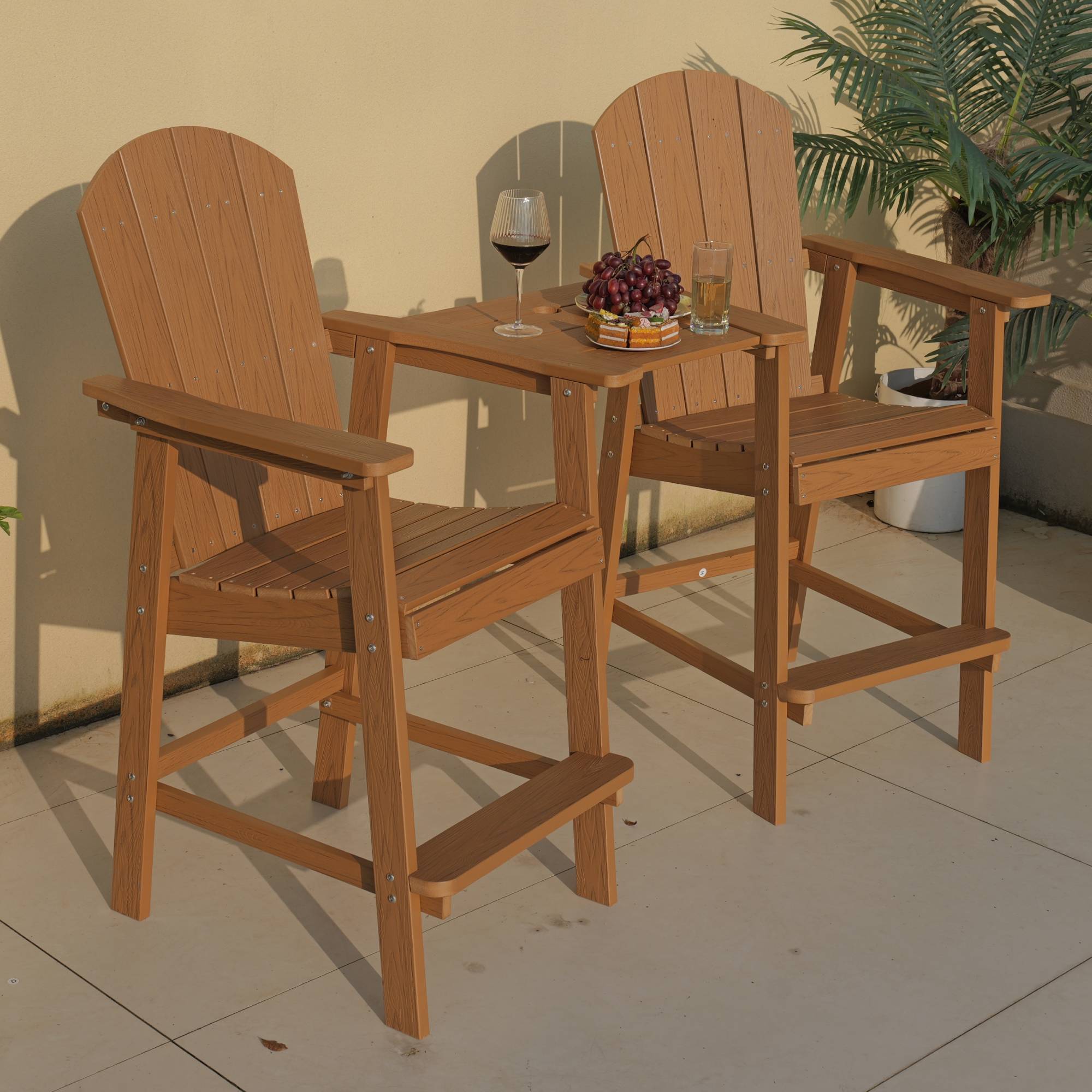 Ensemble Chaises Bar Extérieur Matière HIPS Patio