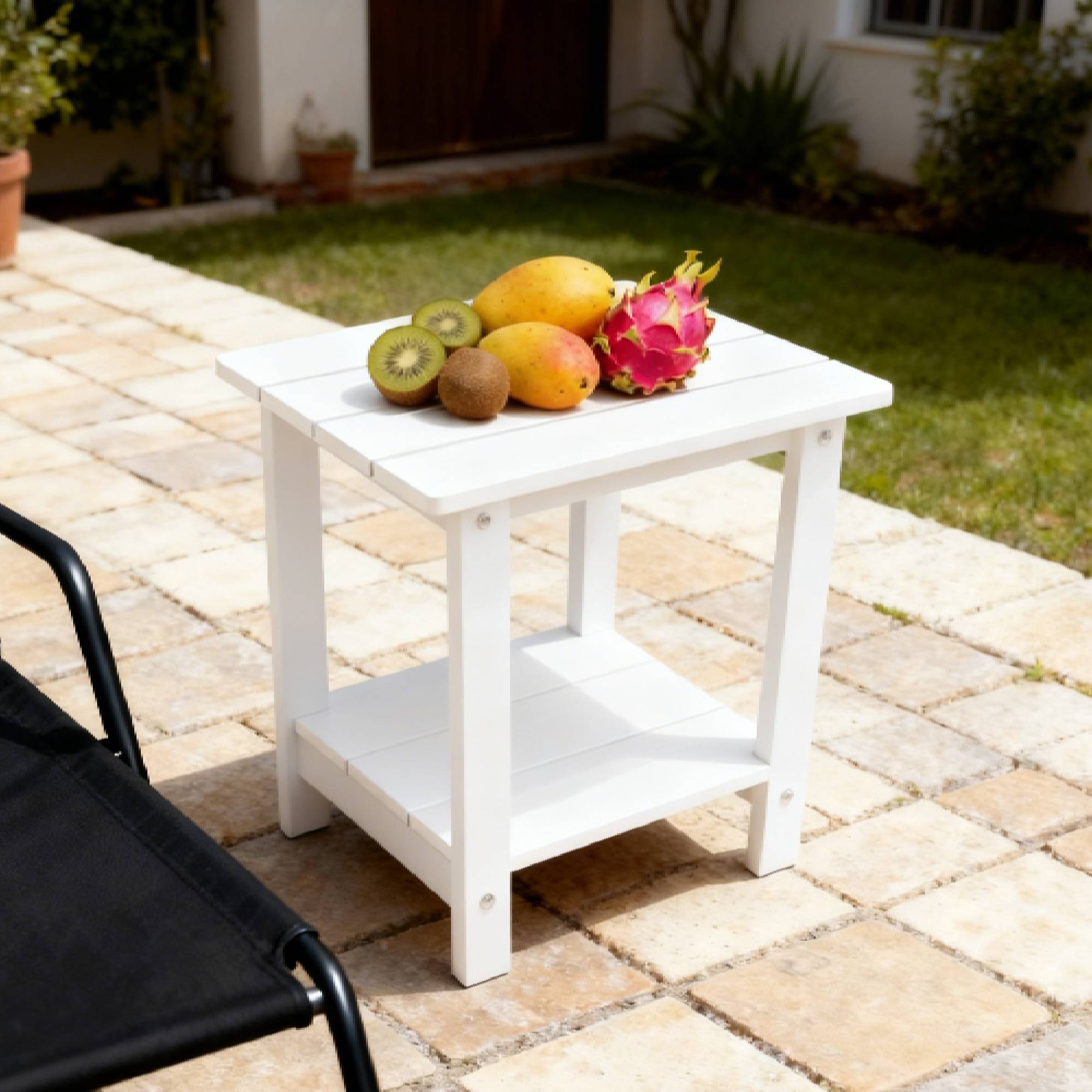 Table côté extérieur, matériau HIPS, décontractée