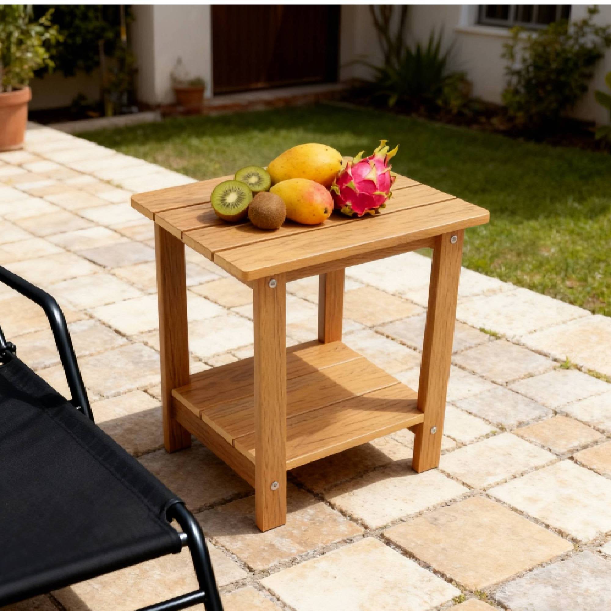 Table côté extérieur, matériau HIPS, décontractée
