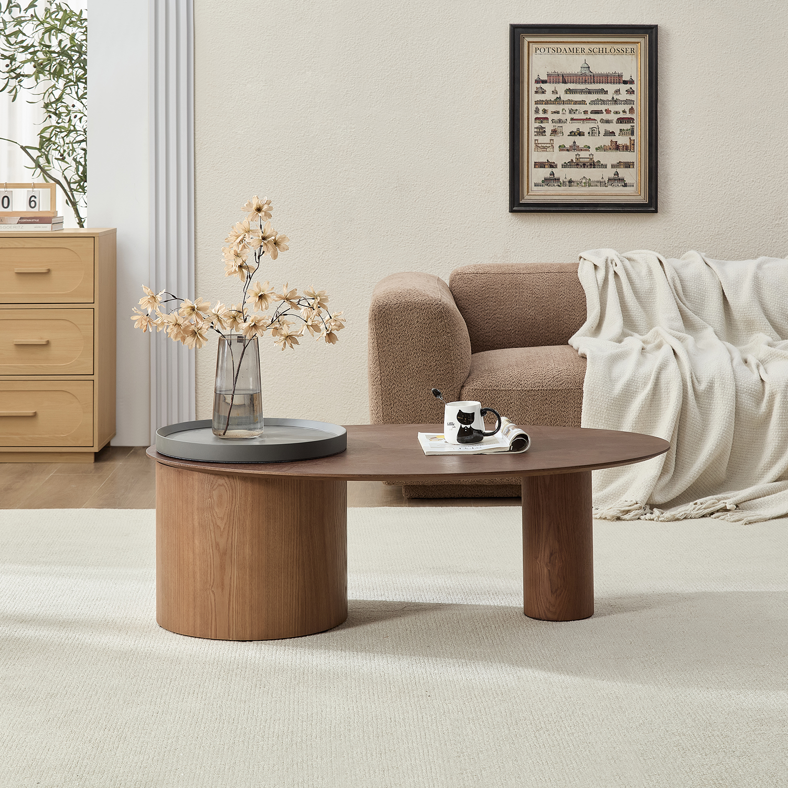 Table à café ovale luxe moderne