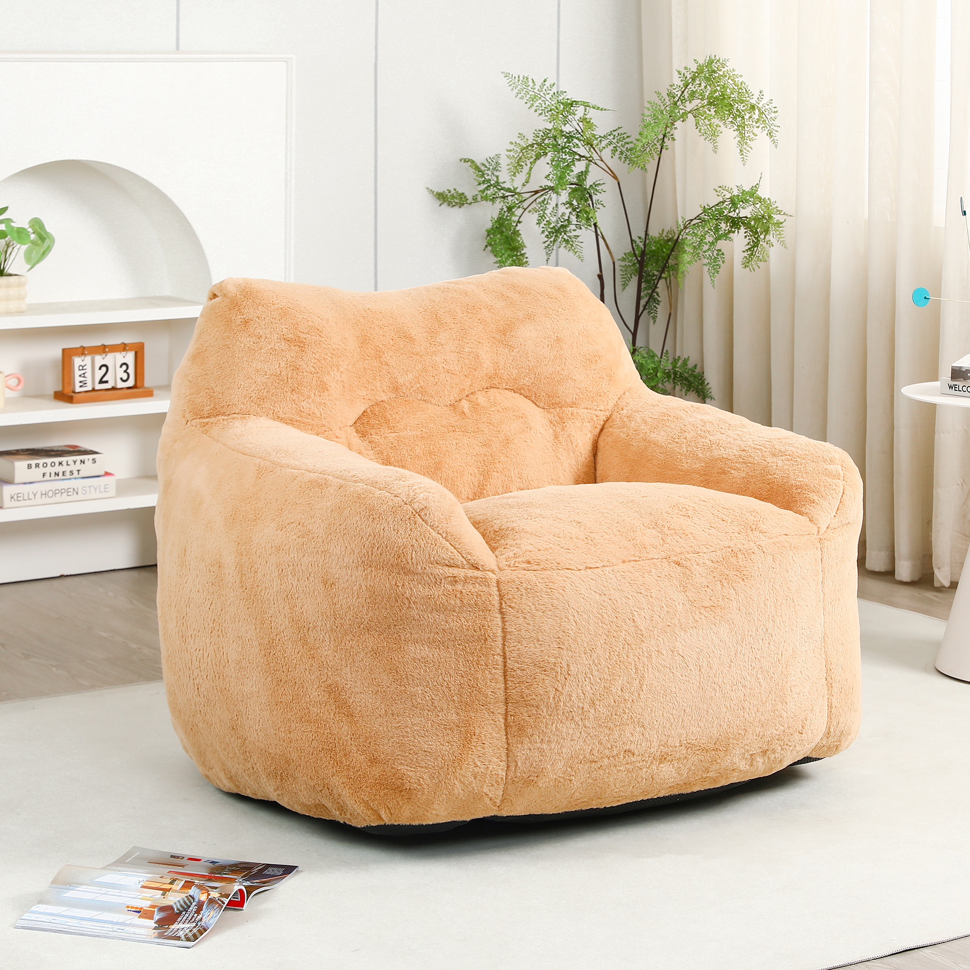 Fauteuil poire rembourré mousse haute densité avec accoudoirs