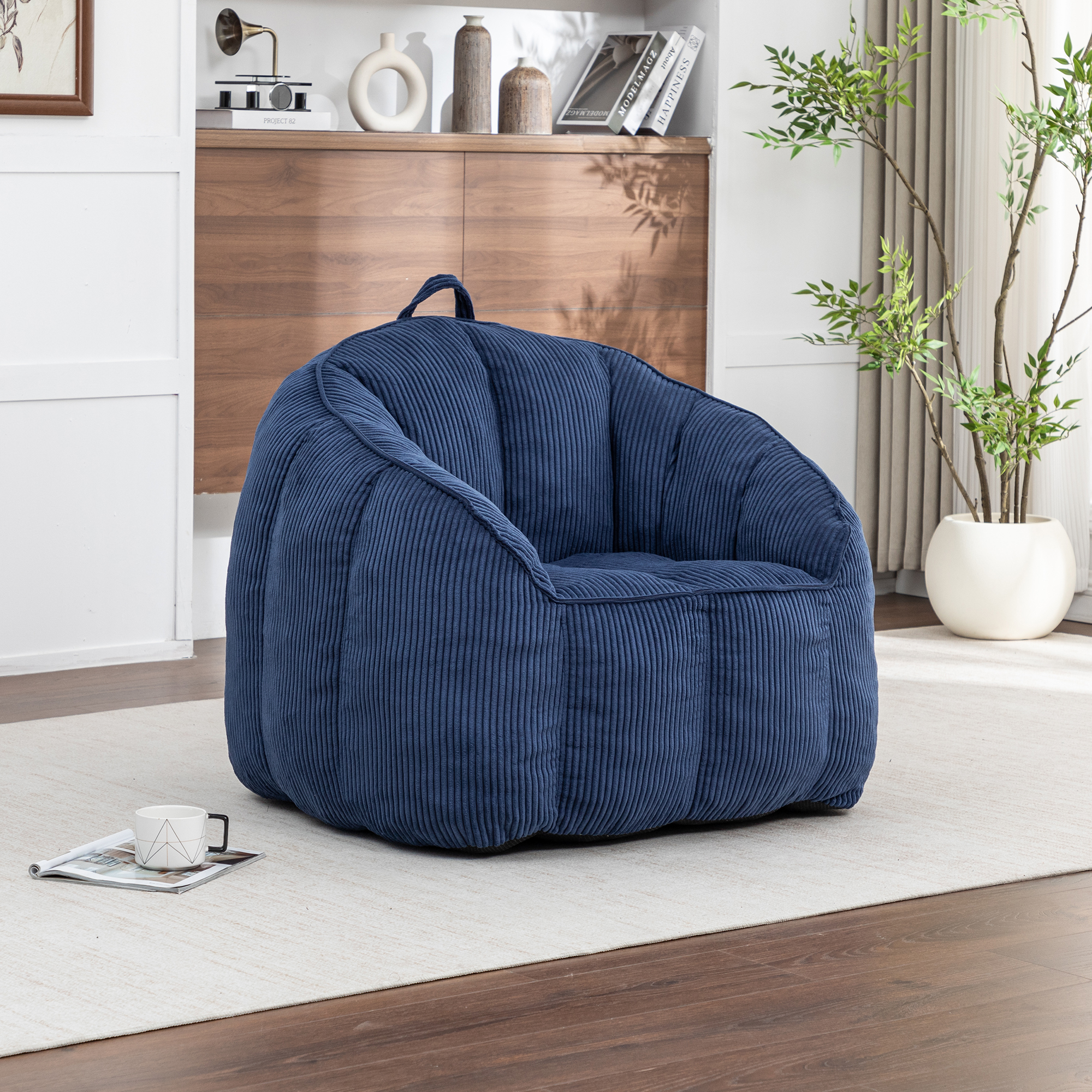 Géant fauteuil poire corduroy adulte ados armrestes