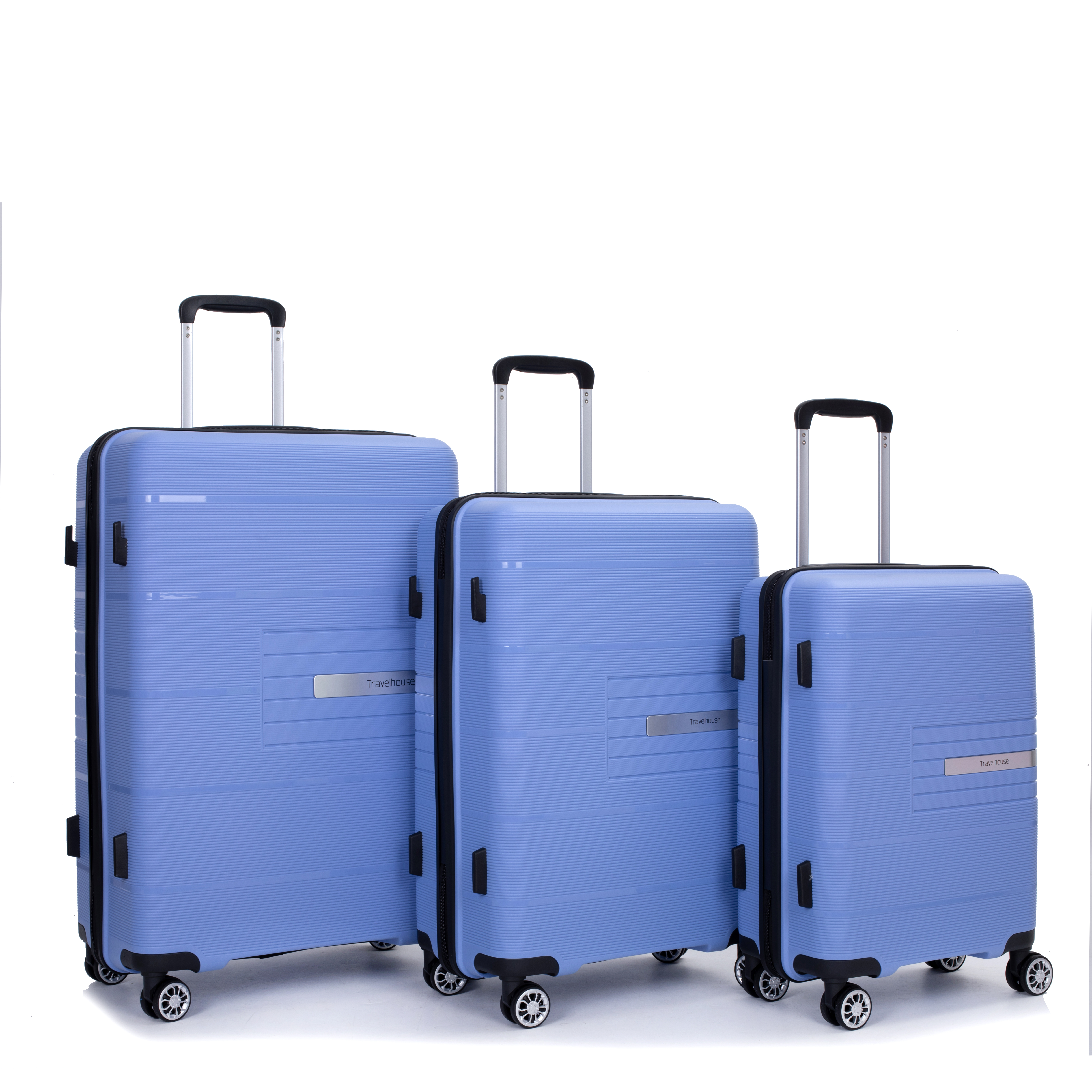 Valise coquille rigide 3 pièces 20/24/28", bleu pourpre, TSA