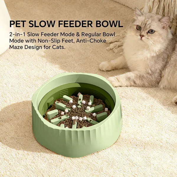Bol double usage vert adaptation rapide/lent pour animaux
