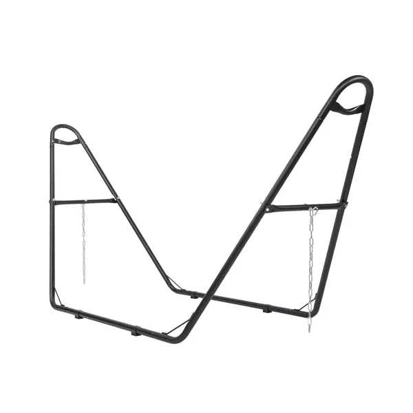 Support hamac double barillet fer, assemblage facile, noir
