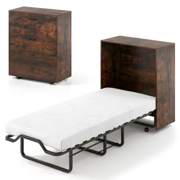 Lit Murphy mobile rustic brun, 86,5 x 34 x 41,5 po
