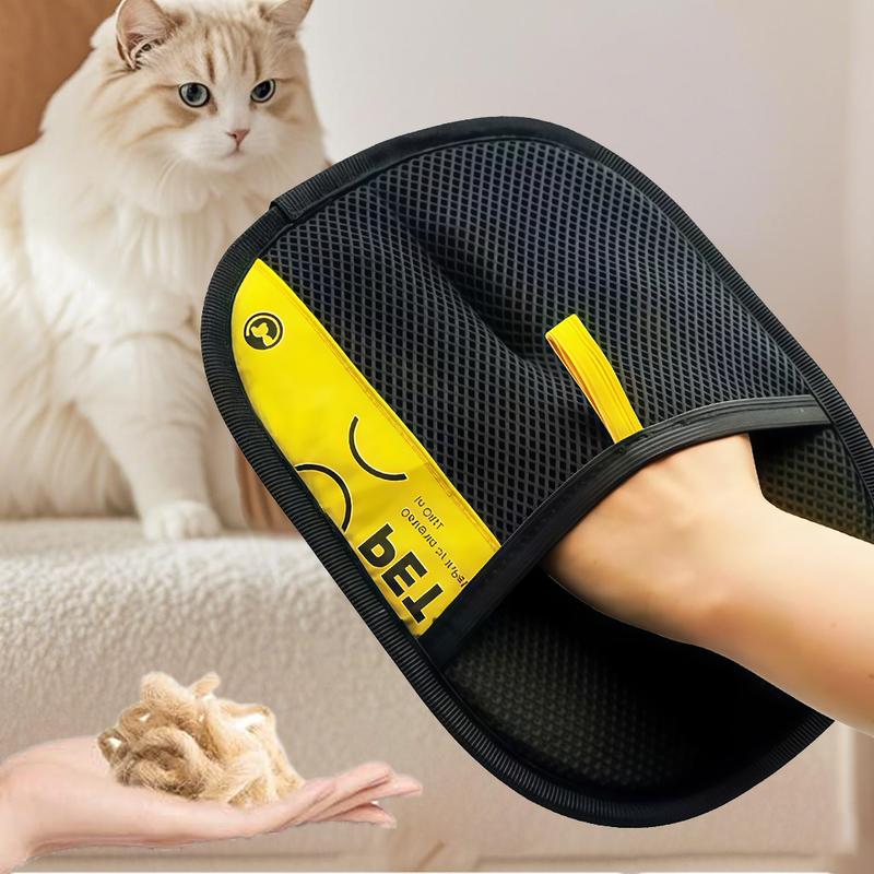 Gant enlève poils chat - Brosse électrostatique