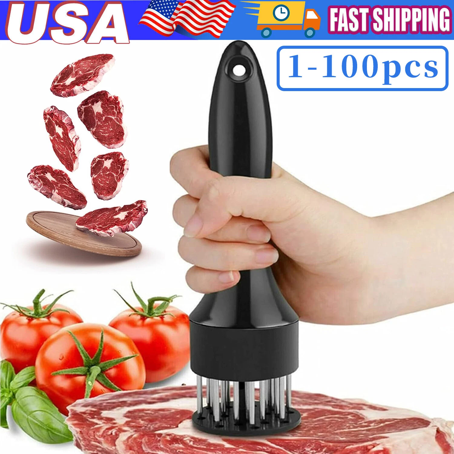 Attendrisseur viande acier 21 aiguilles - Cuisine