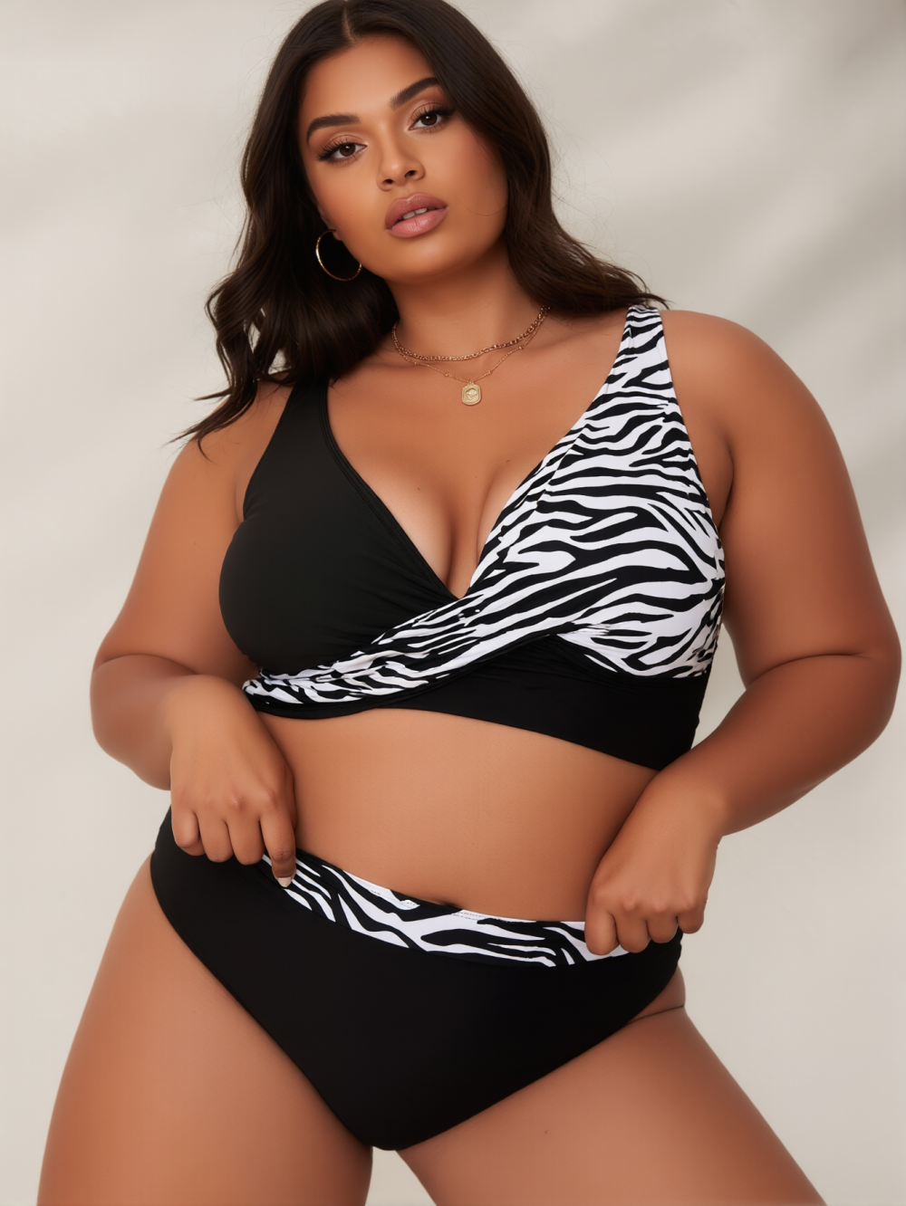 Ensemble bikini 2 pièces décontracté femme M094
