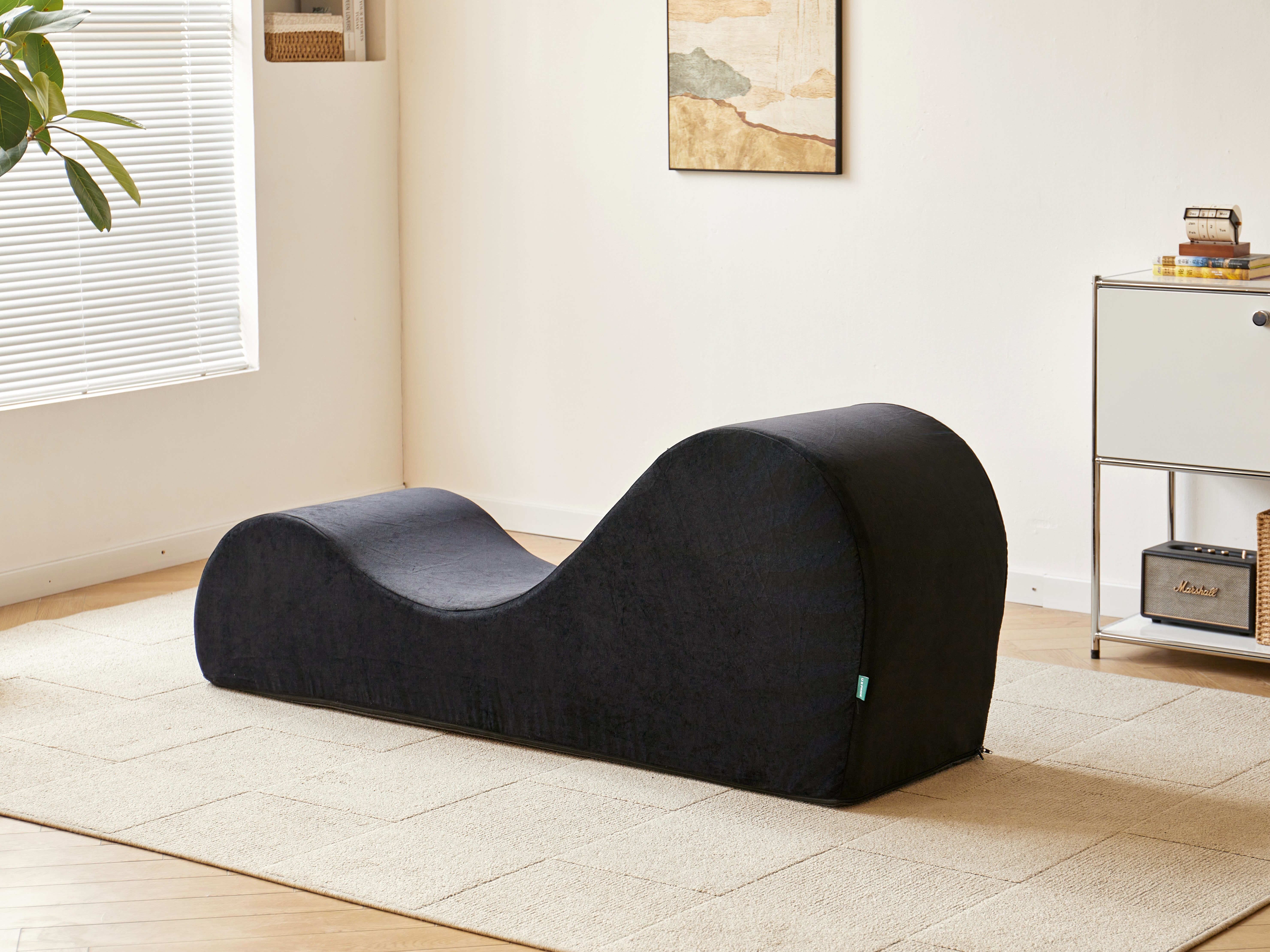 Chaise Solace mousse ergonomique lavable noir