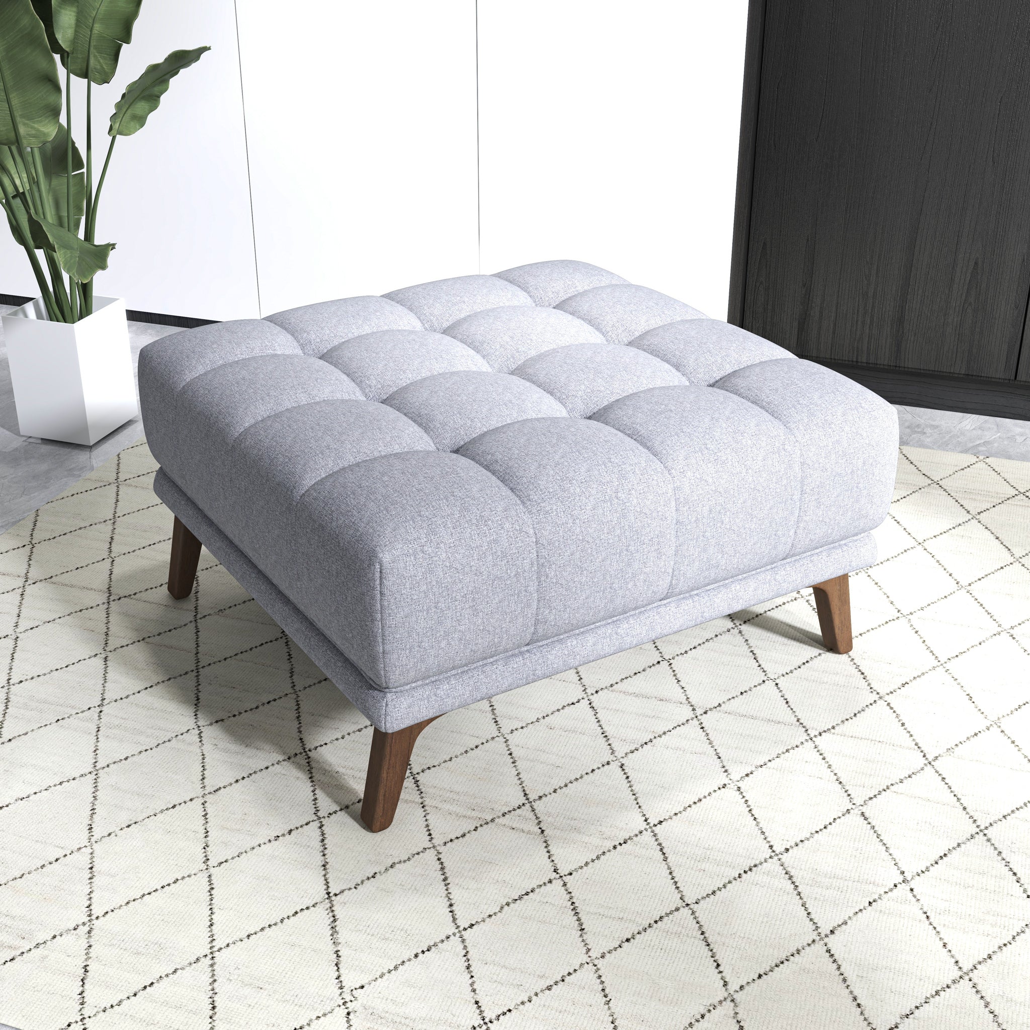 Pouf carré Addison rembourré