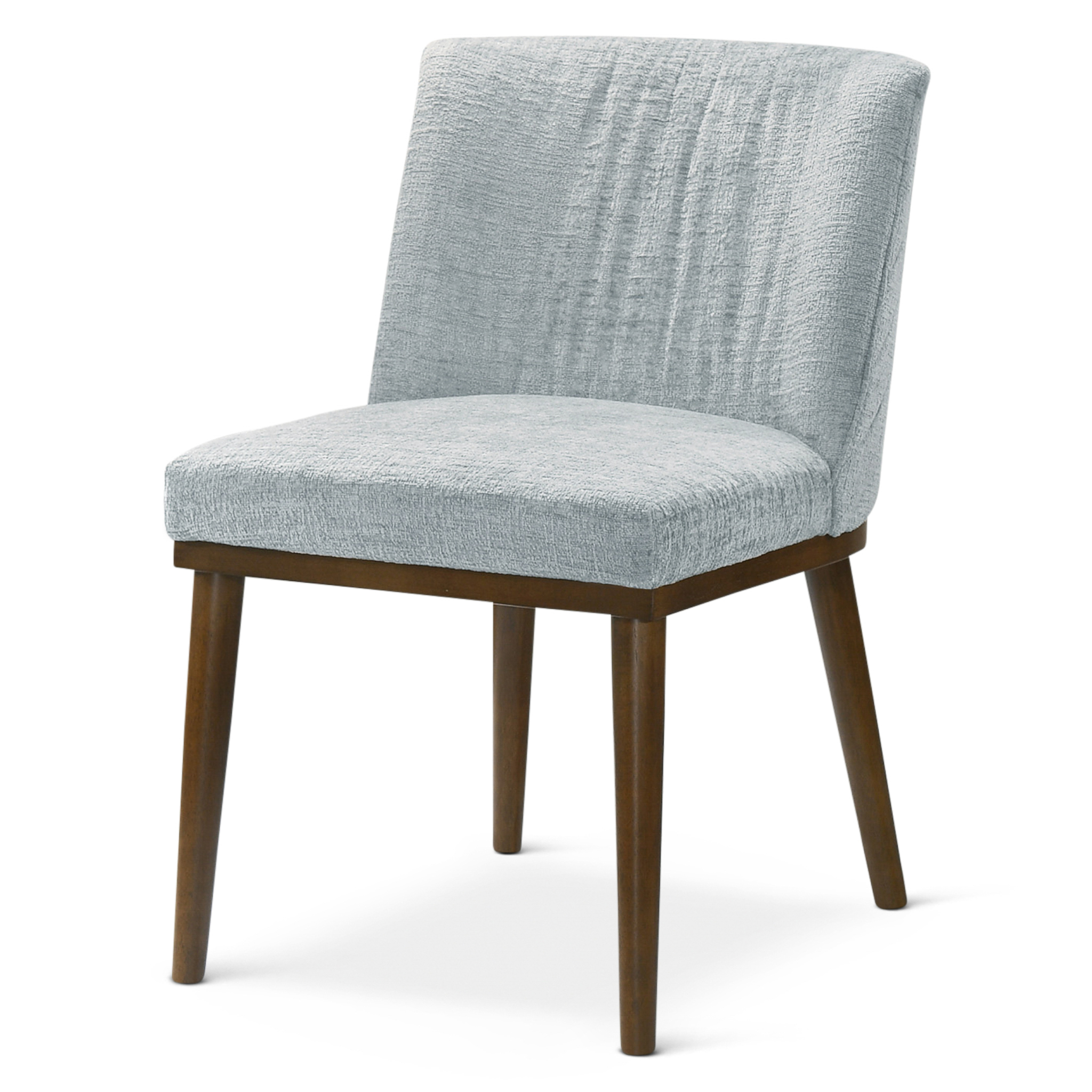 Daley Chaise salle à manger tissu gris, 2 pièces