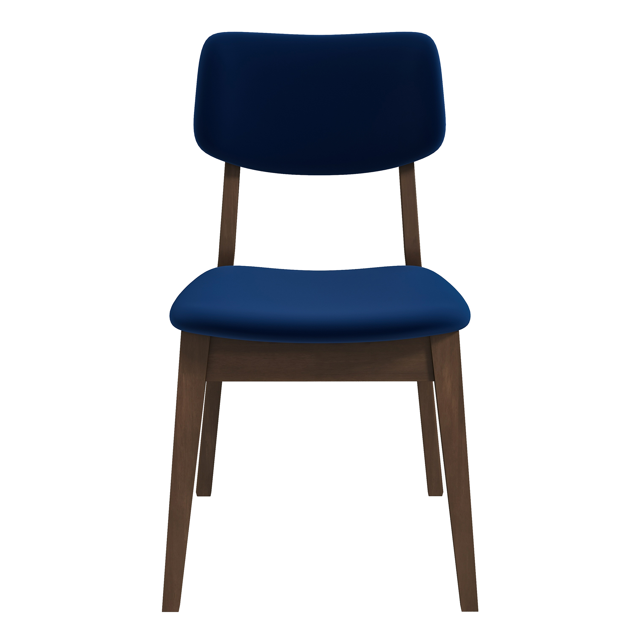 Ensemble 2 chaises Carlos velours bleu