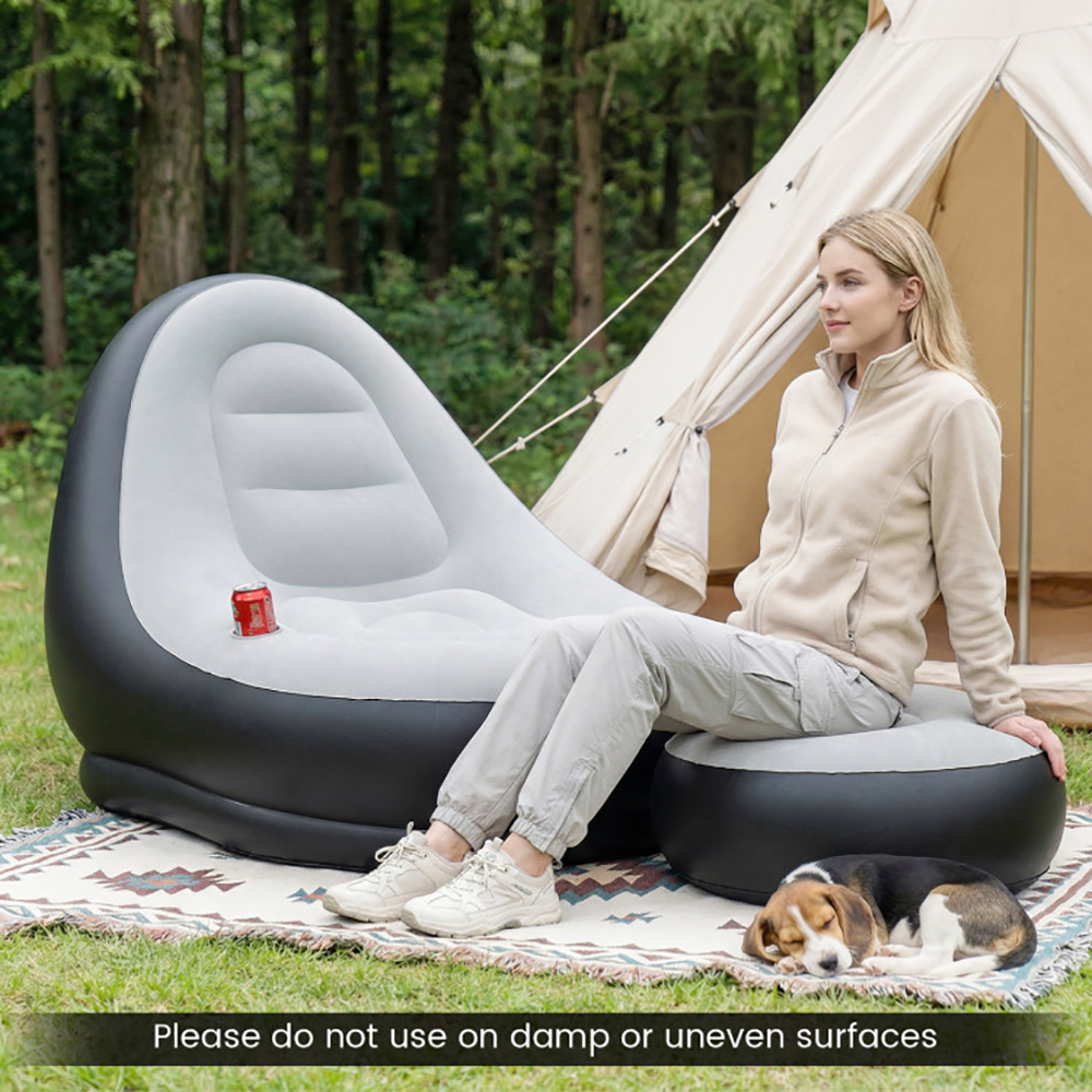 Sofa gonflable lounge ottomane 220 lbs camping voyage camping