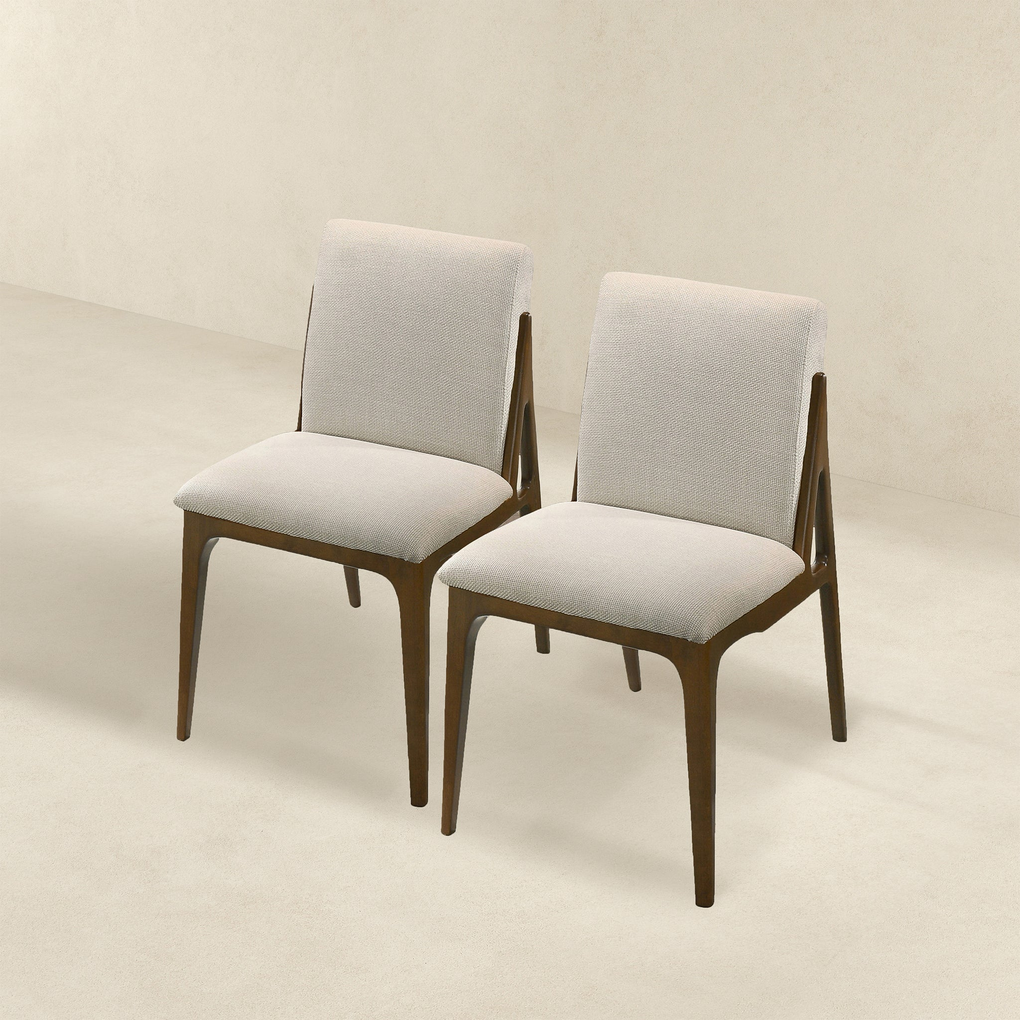 Chaise salle à manger Grivelle crème ensemble 2
