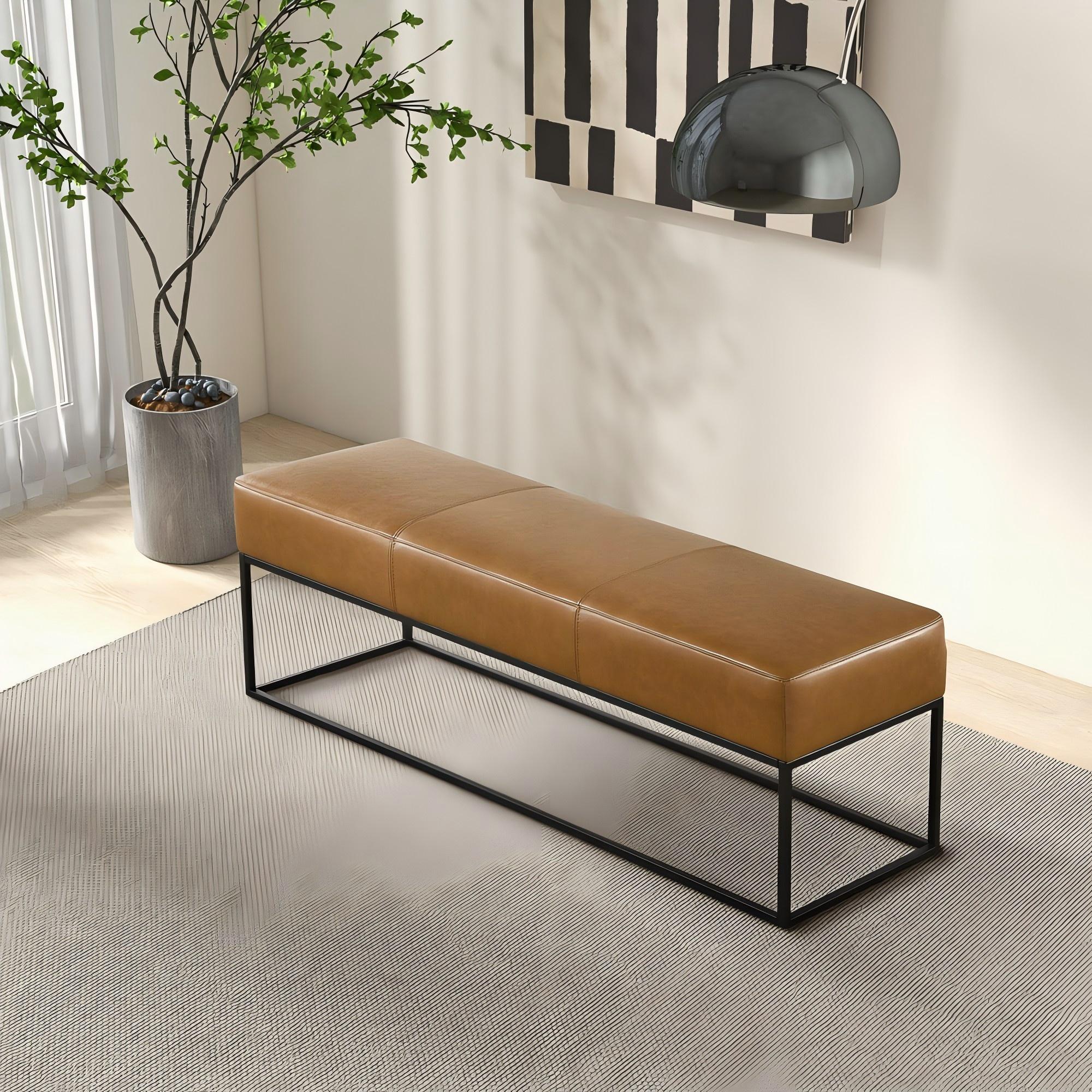 Banc cuir Odessa tan