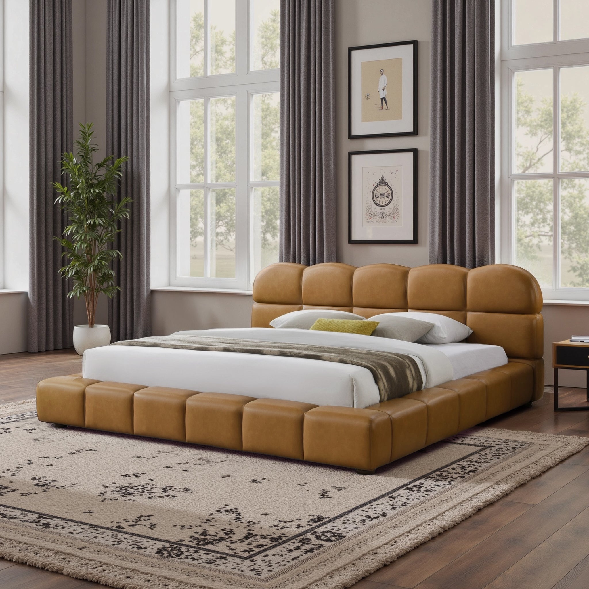 Lit plateforme roi Roswell luxe