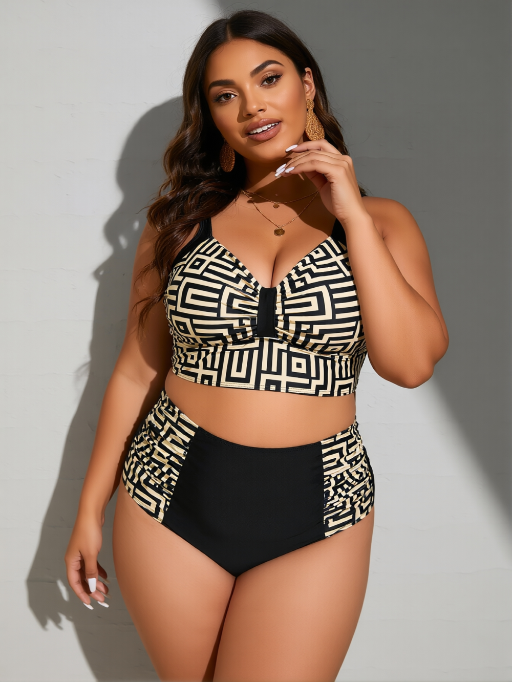 Ensemble bikini 2 pièces décontracté femme M178
