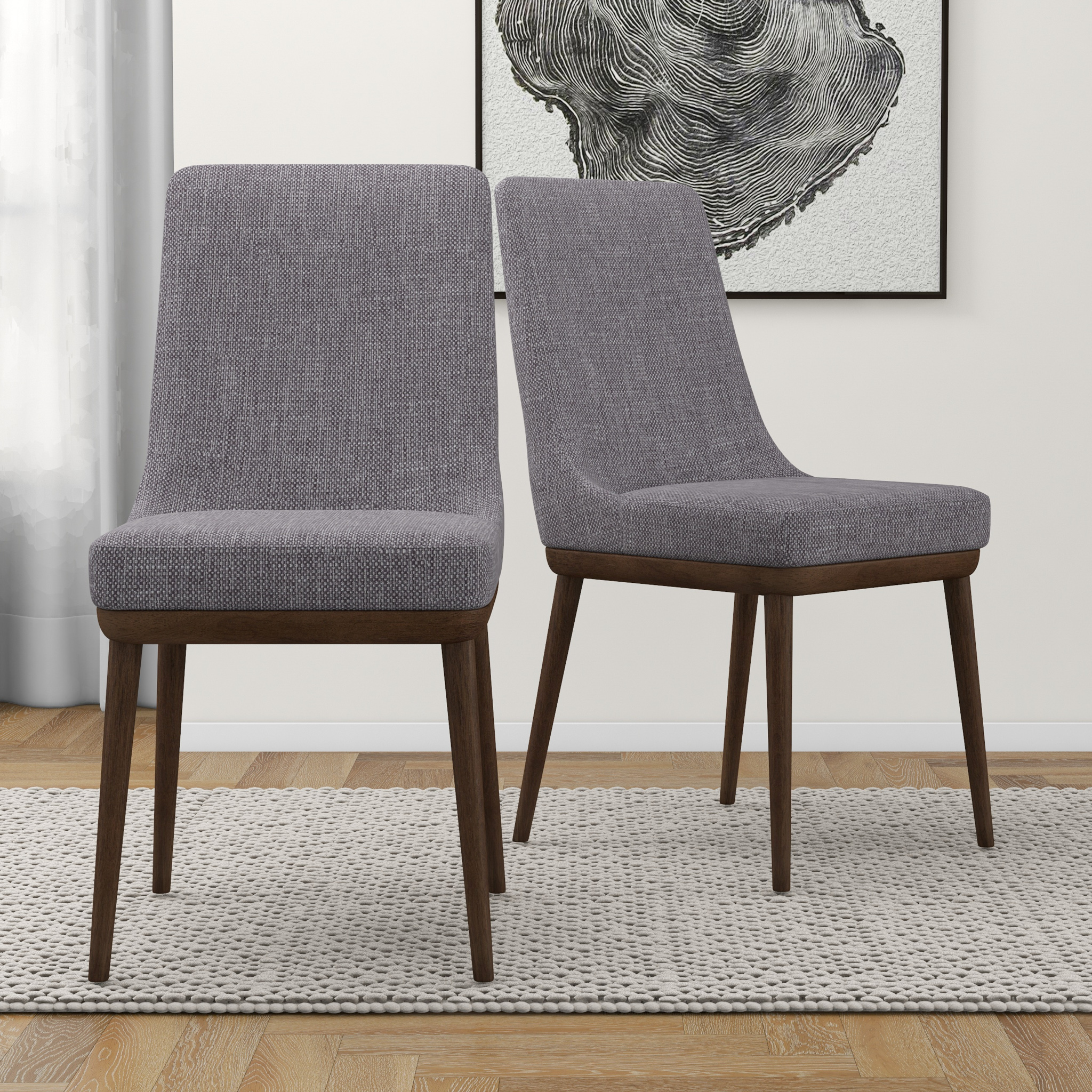 Chaise salle à manger mi-siècle moderne ensemble 2