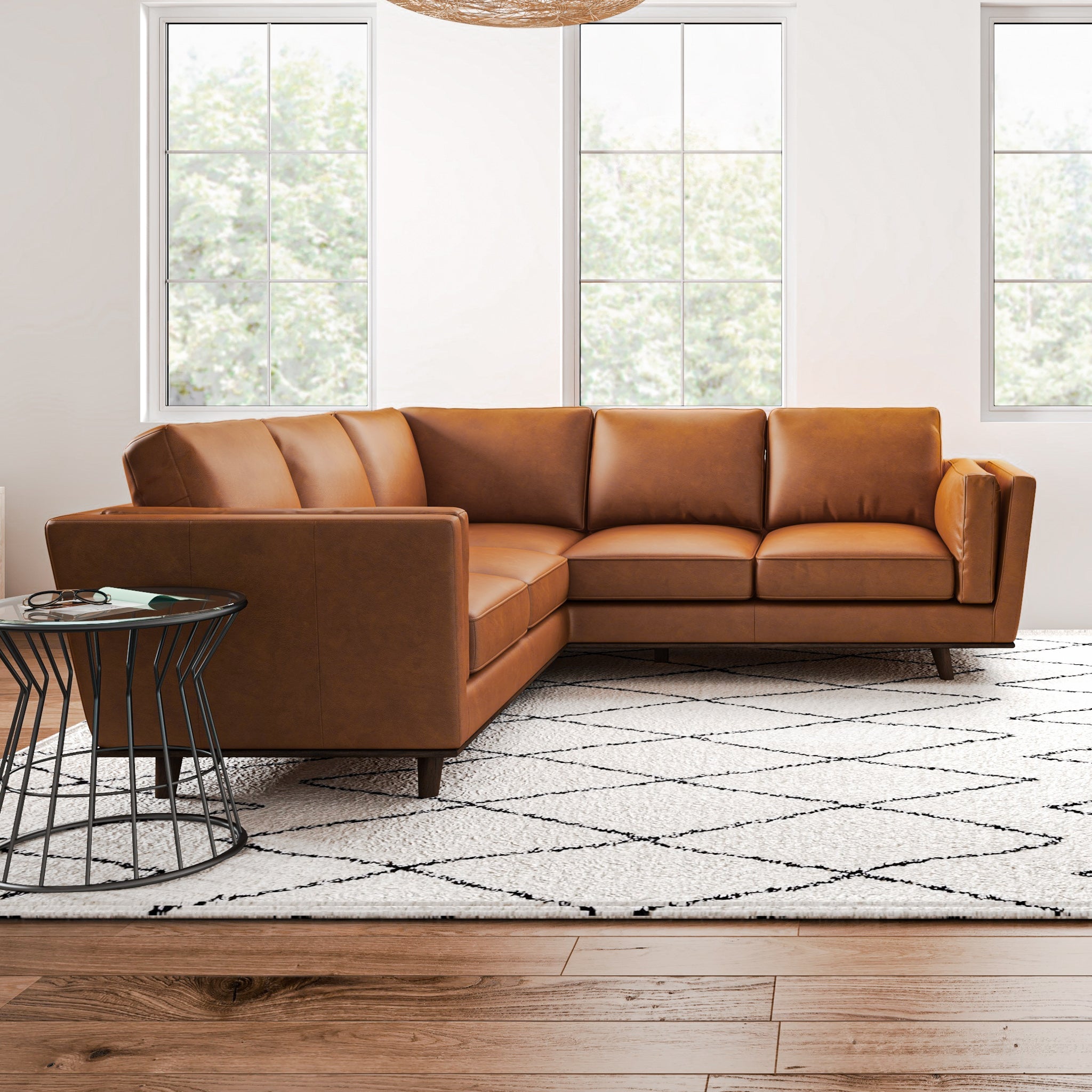Sofa coin cuir Erman tan