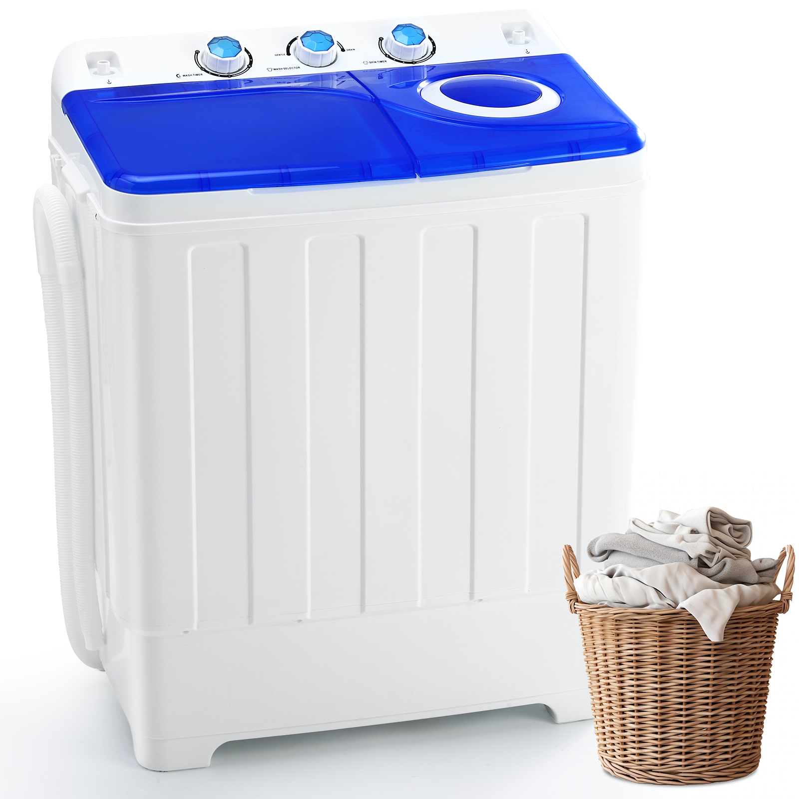 Machine à laver portable 28lbs bleue compacte