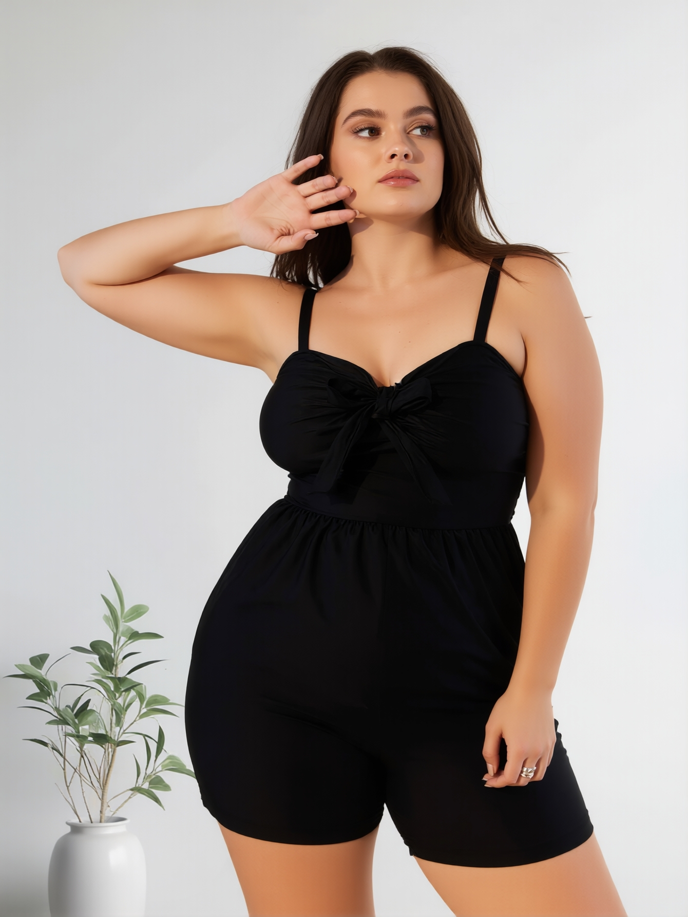 Maillot femme tankini col haut bretelles M062