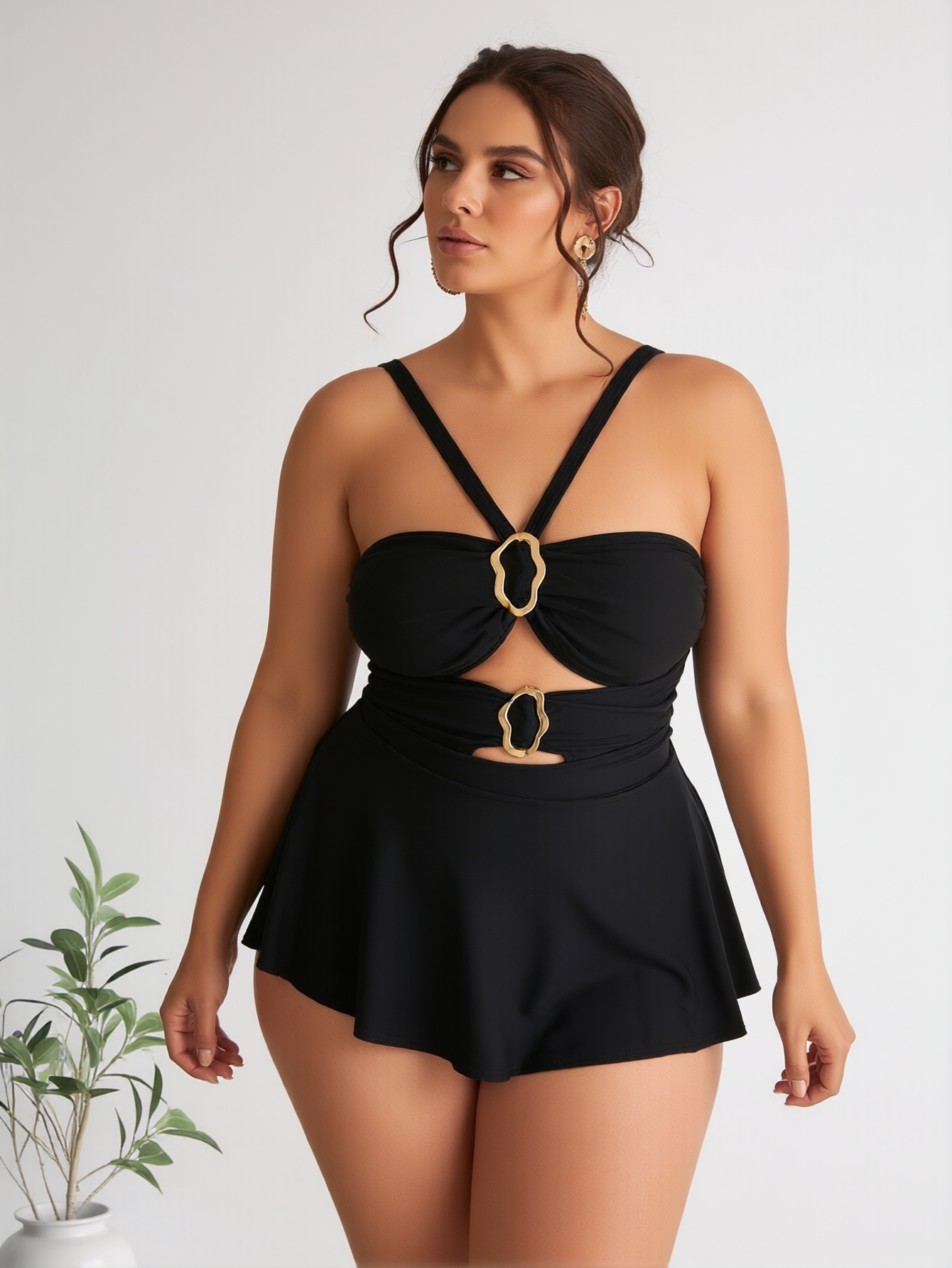 Maillot de bain une pièce plage col haut KA-P800-01