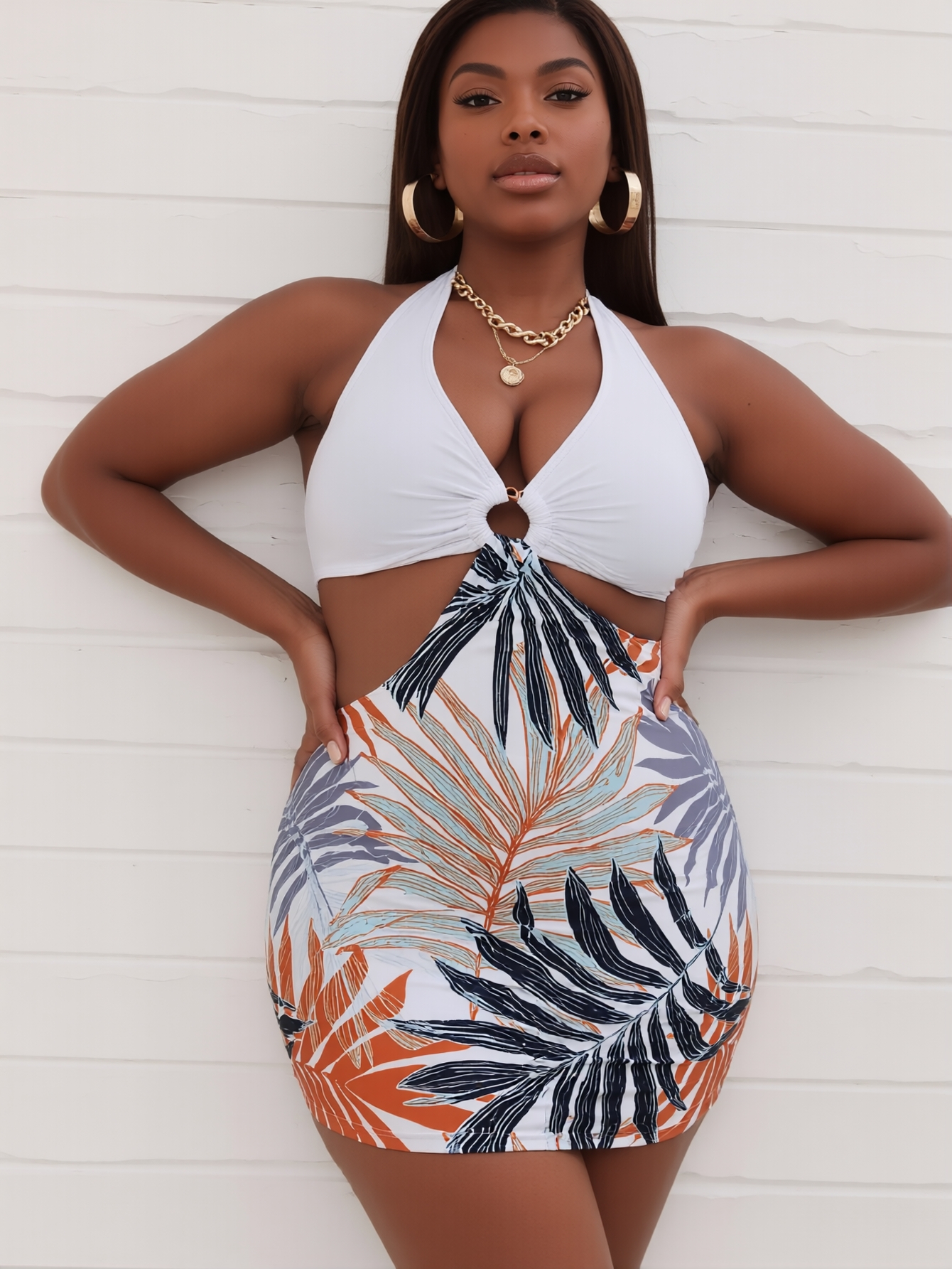 Maillot femme tankini col haut bikini M060 plage