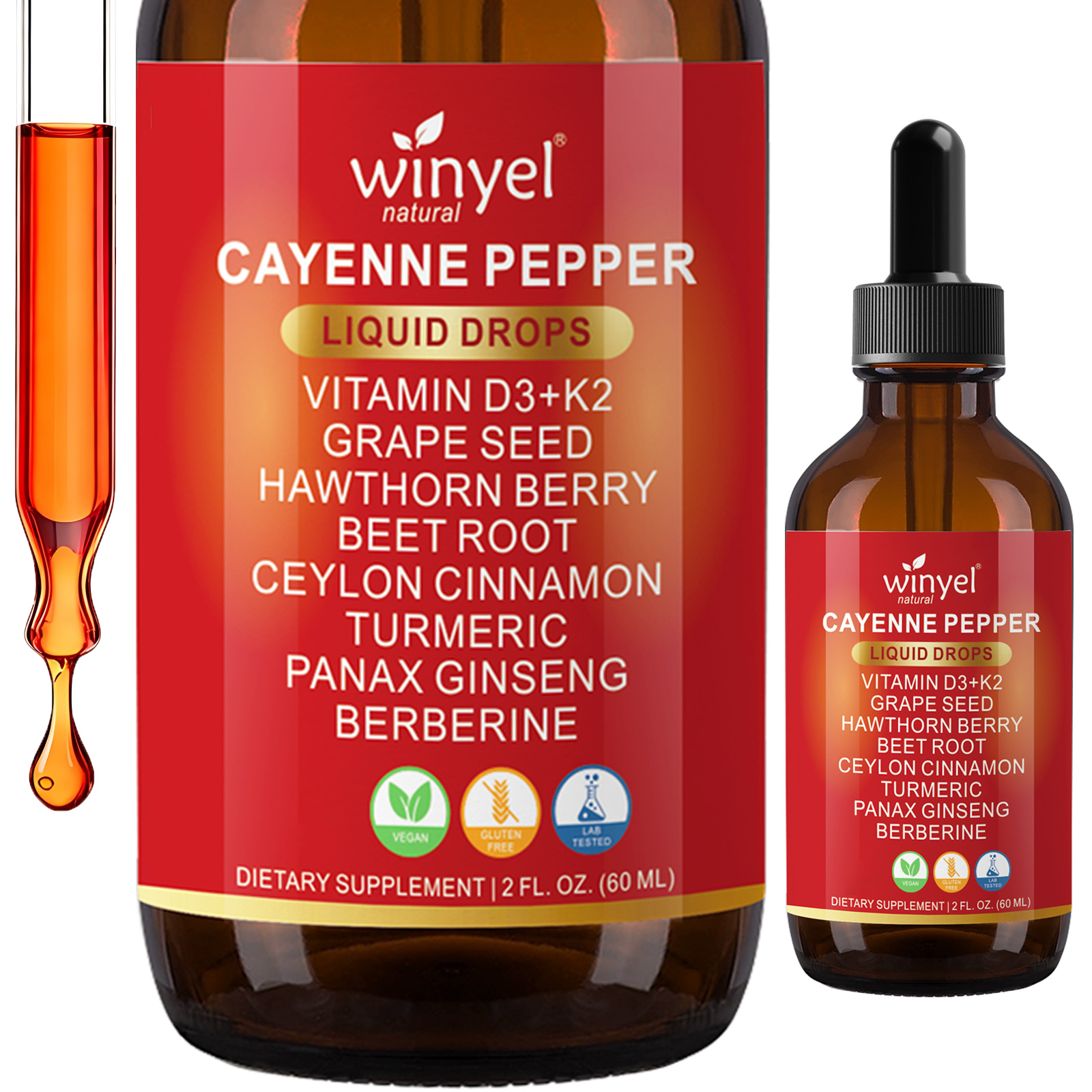 Supplément WINYEL Cayenne Pepper Drops 60ML