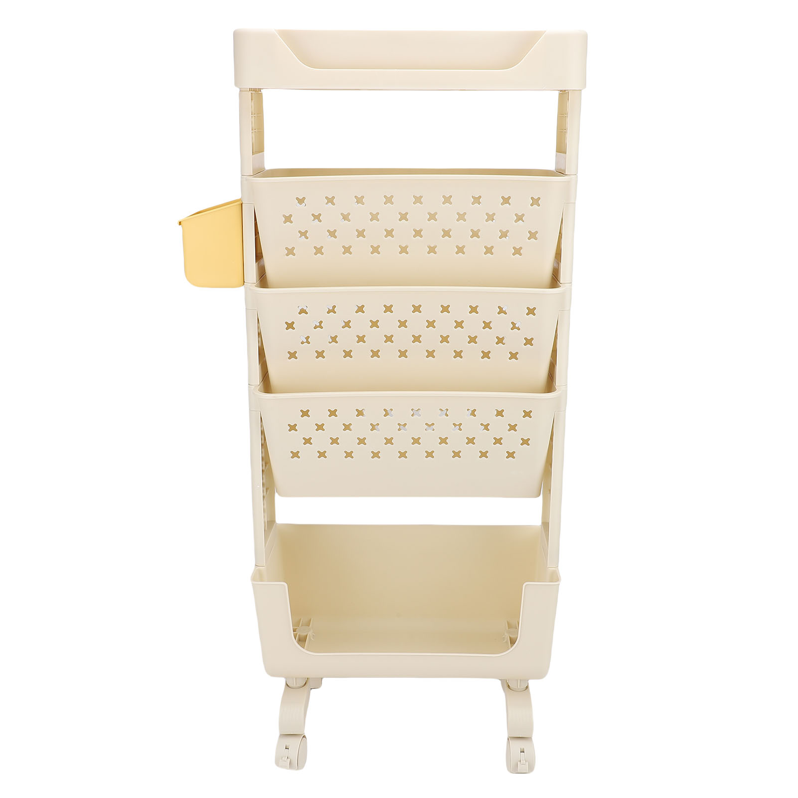 Chariot livres 5 étages PP rangement blanc crème