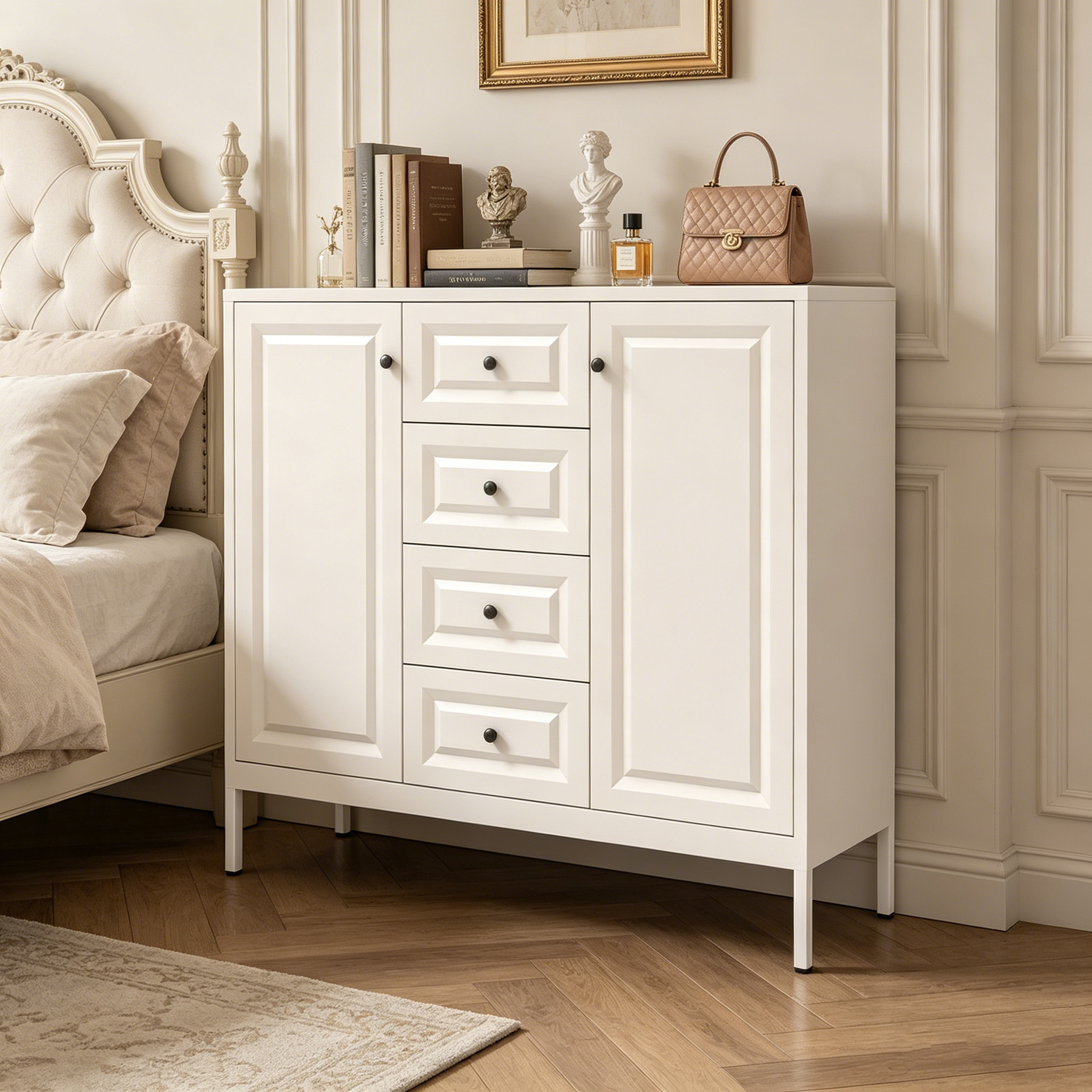 Buffet 40.16 4 tiroirs 2 portes beige