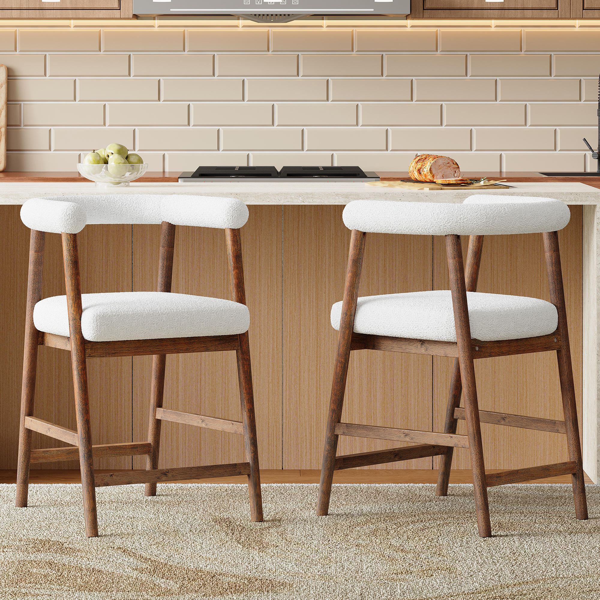 2 tabourets comptoir 24.5" dossier, cuisine, ensemble de 2