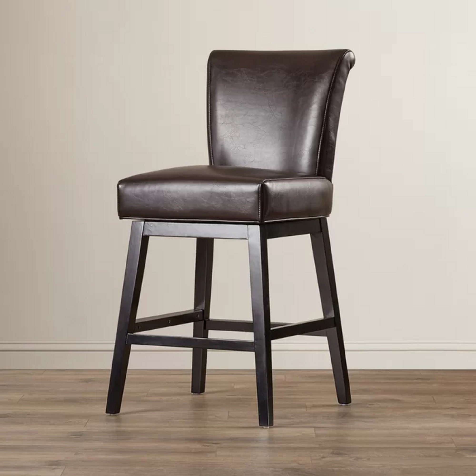 Tabouret comptoir cuir PU 28 po, pivotant