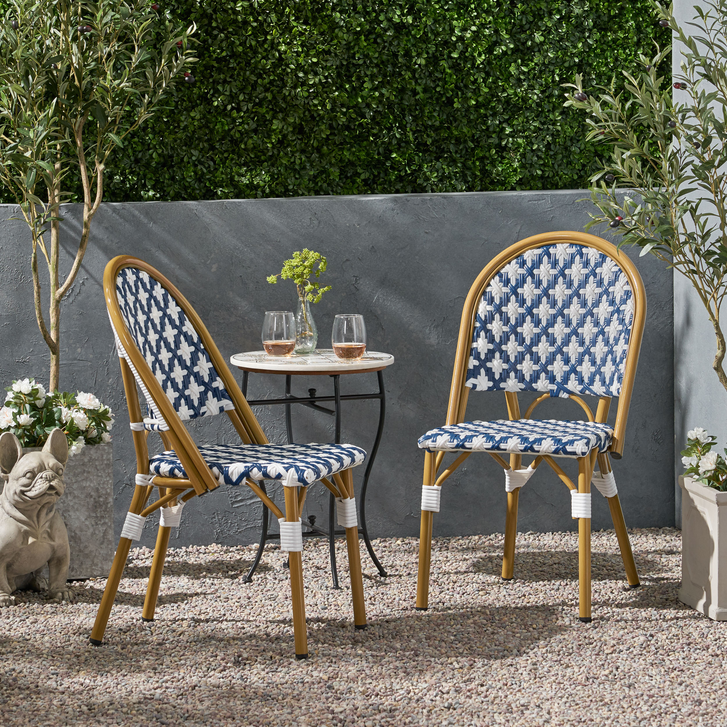 Ensemble 2 chaises bistro français