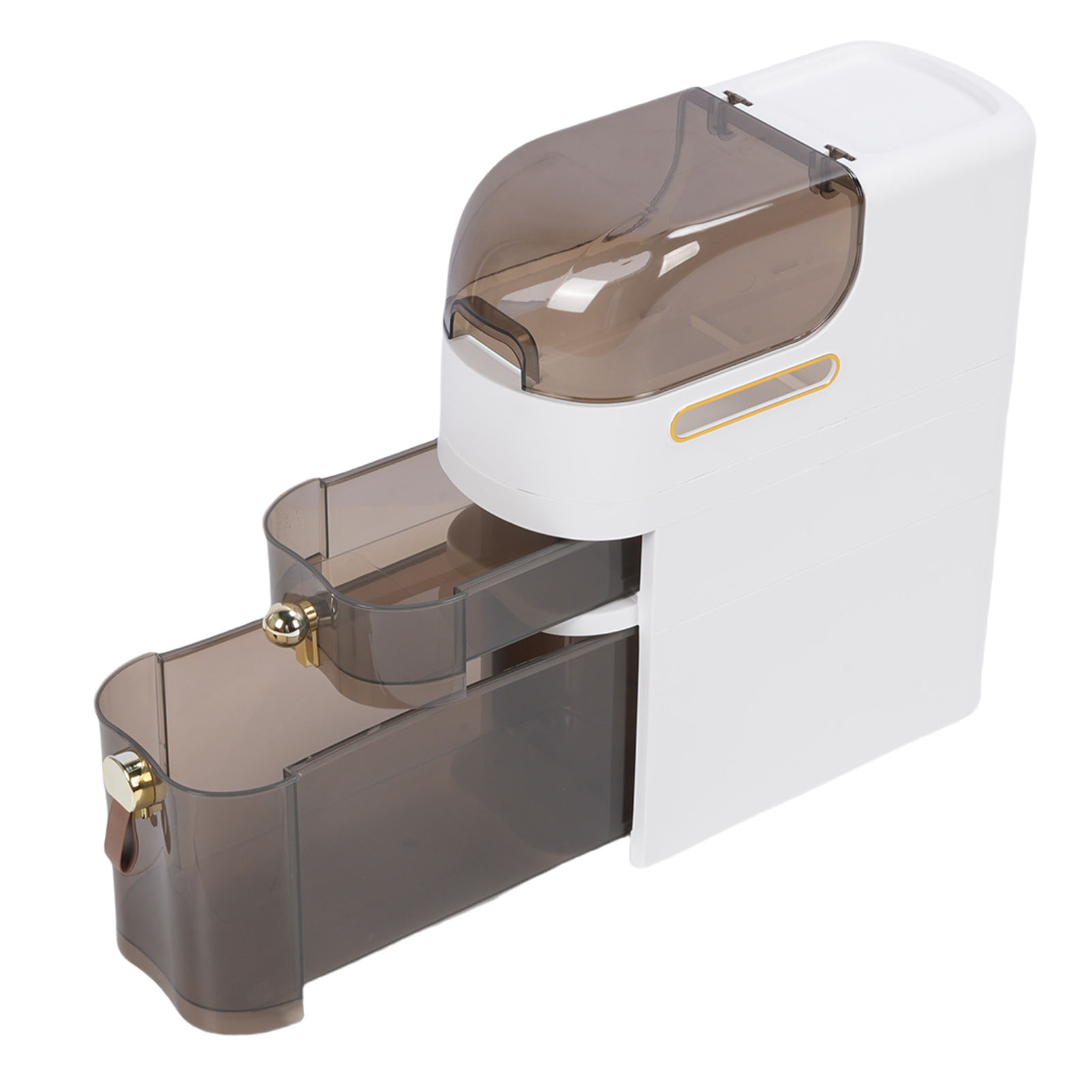 Armoire rangement salle de bain PP PC, 4 roulettes, 3 étages