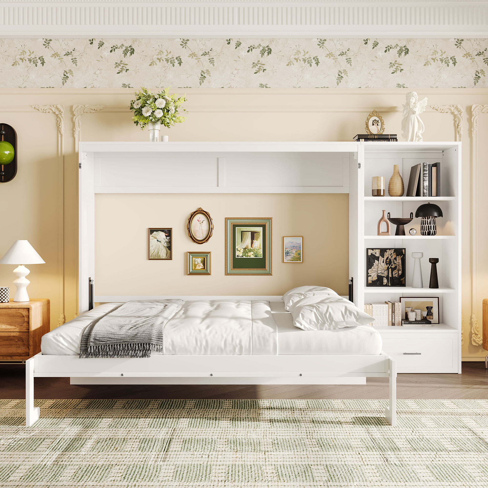 Lit Murphy Queen N733S309223K blanc ajustable