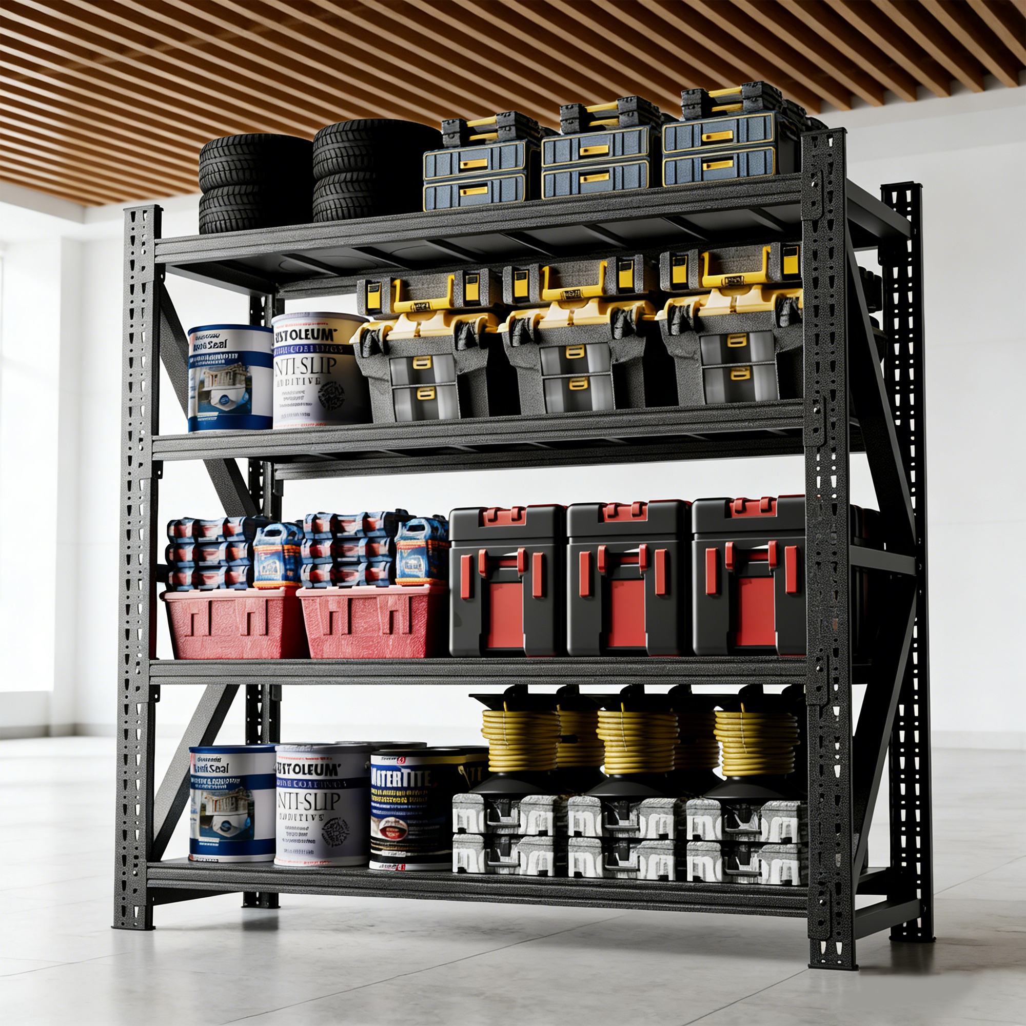 Étagères industrielles 5000 lb, garage 69 x 71 x 23,7 po
