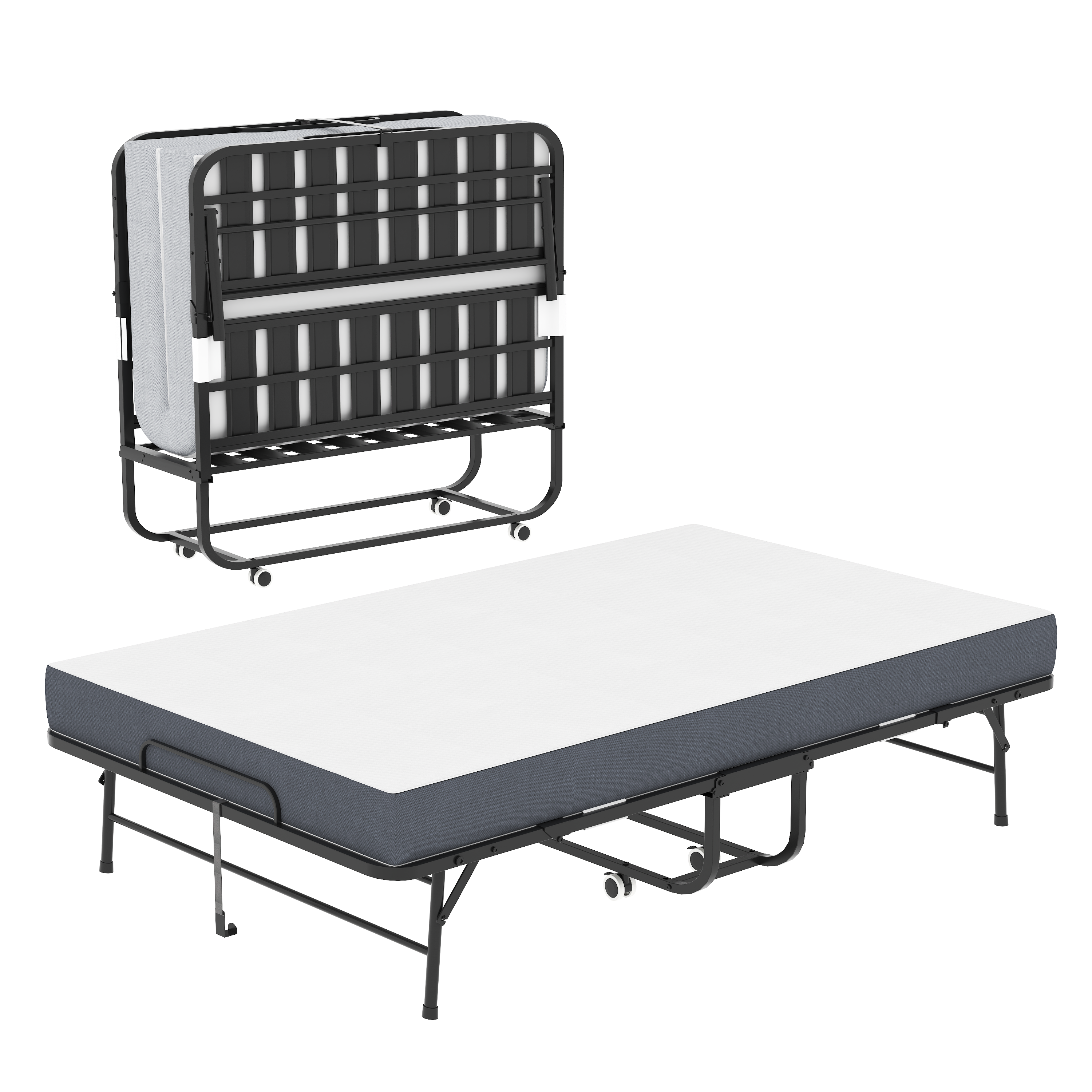 Lit pliant 75x46 po pour personnes grandes, capacité 450 lbs