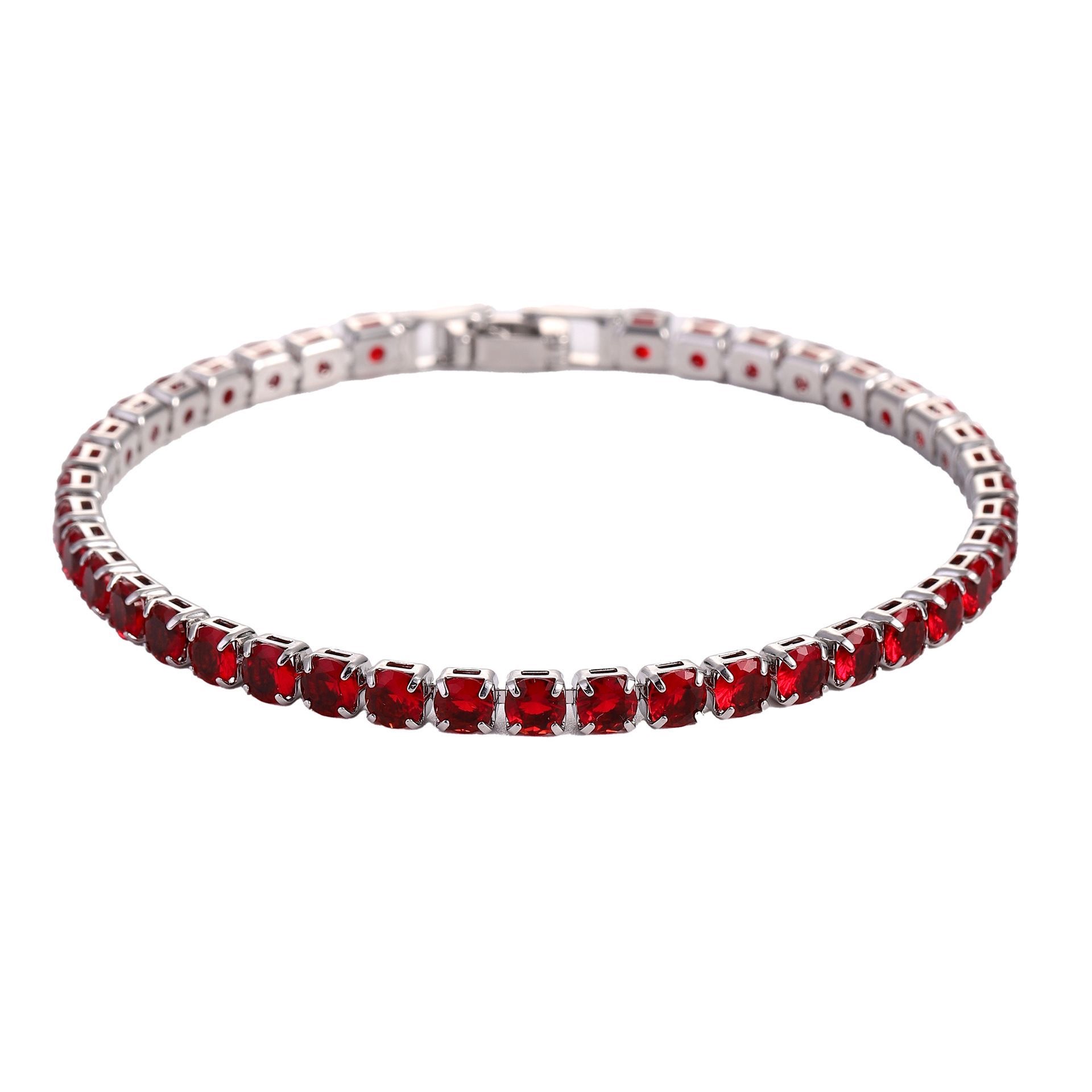 Bracelet tennis chaîne zircone cubique or 14K femme