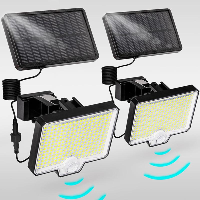 Projecteurs LED solaires détecteur mouvement 2600 lumens