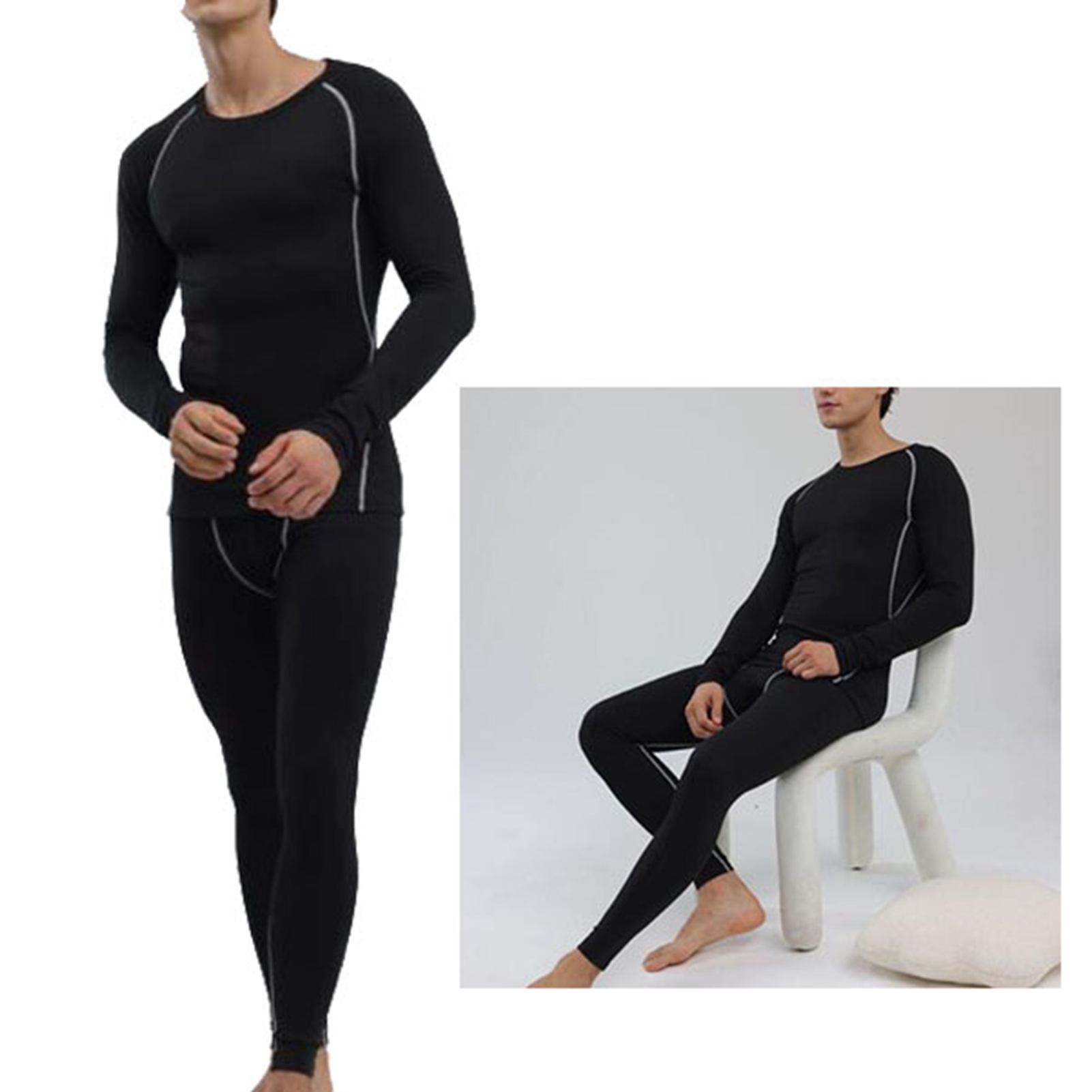 Ensemble sous-vêtements thermiques homme ajusté taille M activités