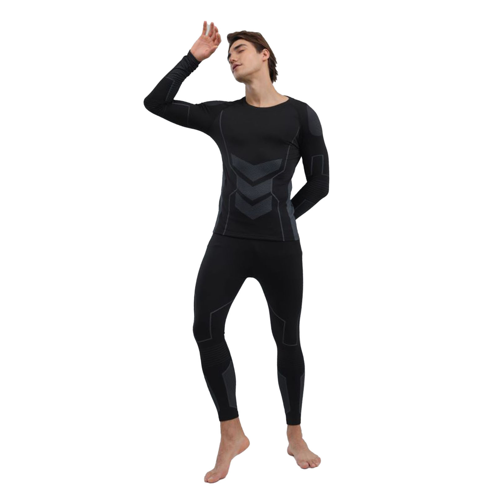 Ensemble sous-vêtement thermique homme S noir automne