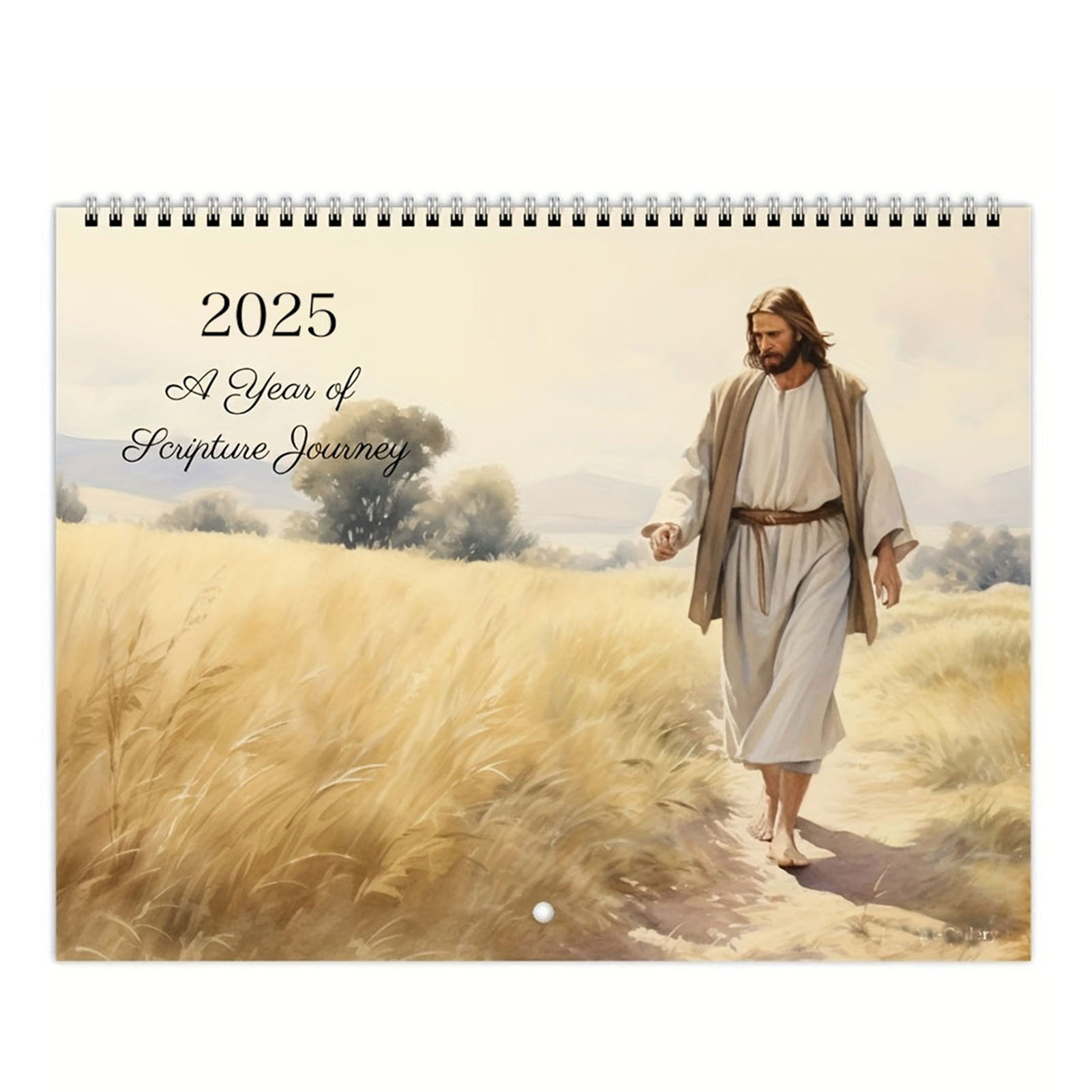 2 calendriers muraux 2025 papier couché reliure spirale