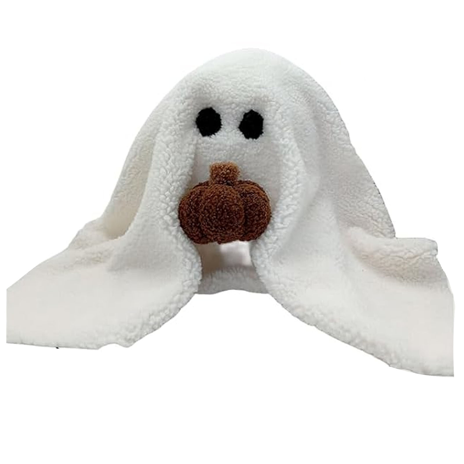 Coussin fantôme citrouille coton, décor Halloween
