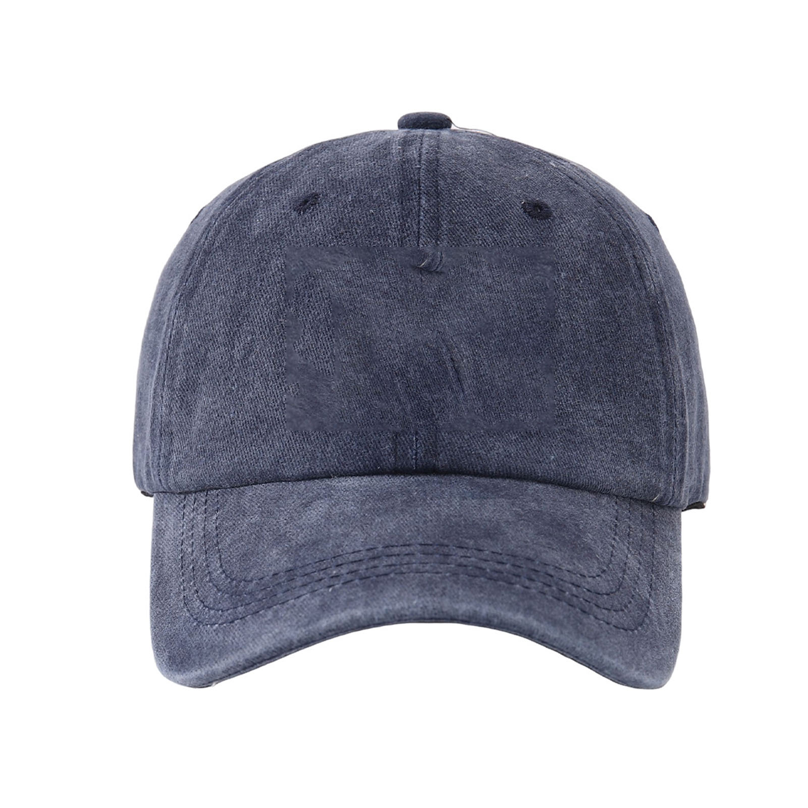 Casquette baseball coton imprimé ajustable bleu marine
