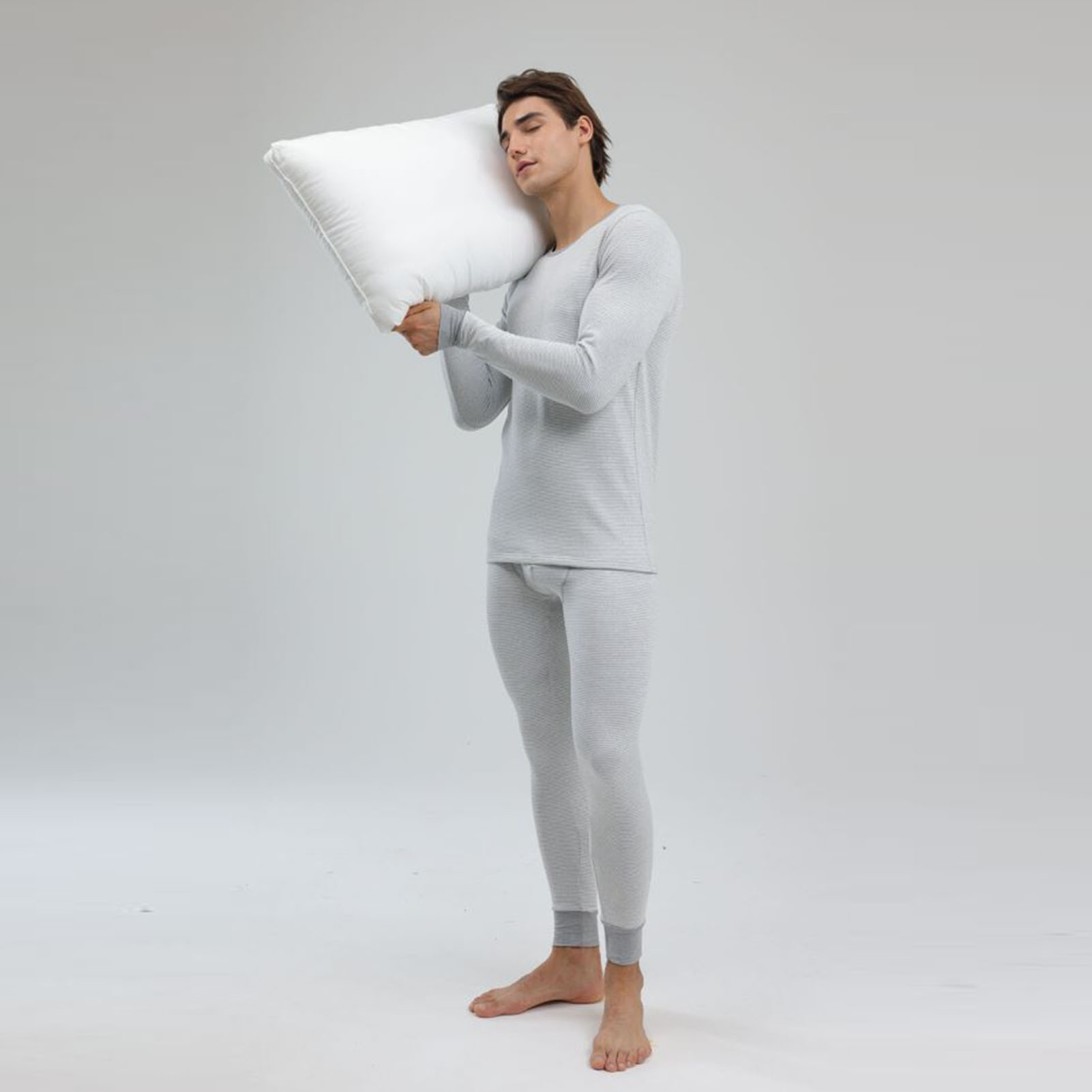 Ensemble sous-vêtements thermiques homme XXXL, ajusté tricot